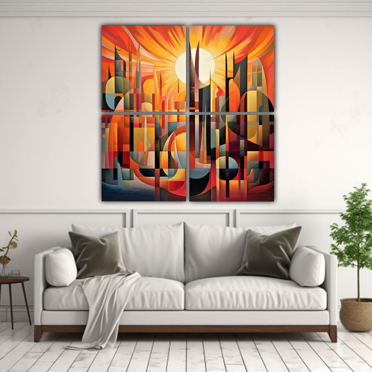 Cuatro Lienzos Inspiración Vitalidad Aliyun 180x180 Cm-2