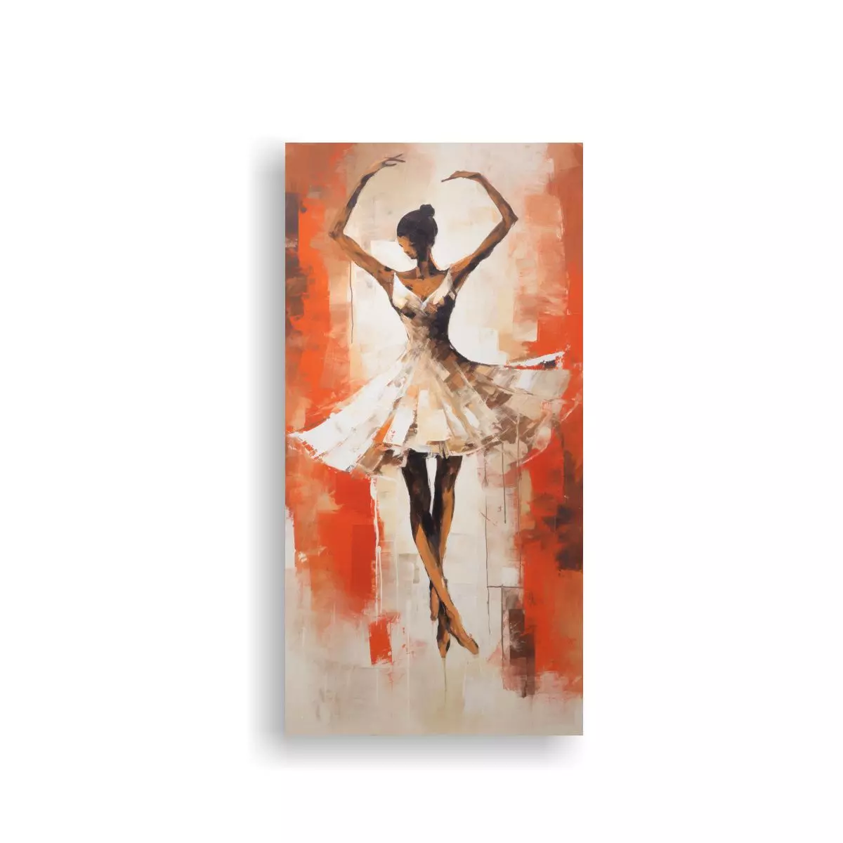 Composición Abstracta De Bailarina En Estilo 30x60cm-0