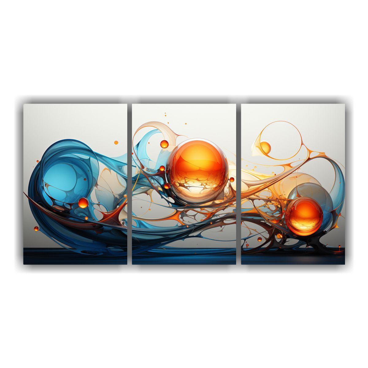 Set 3 Cuadros Decorativos Tonos Simplicidad 150x75 Cm-0