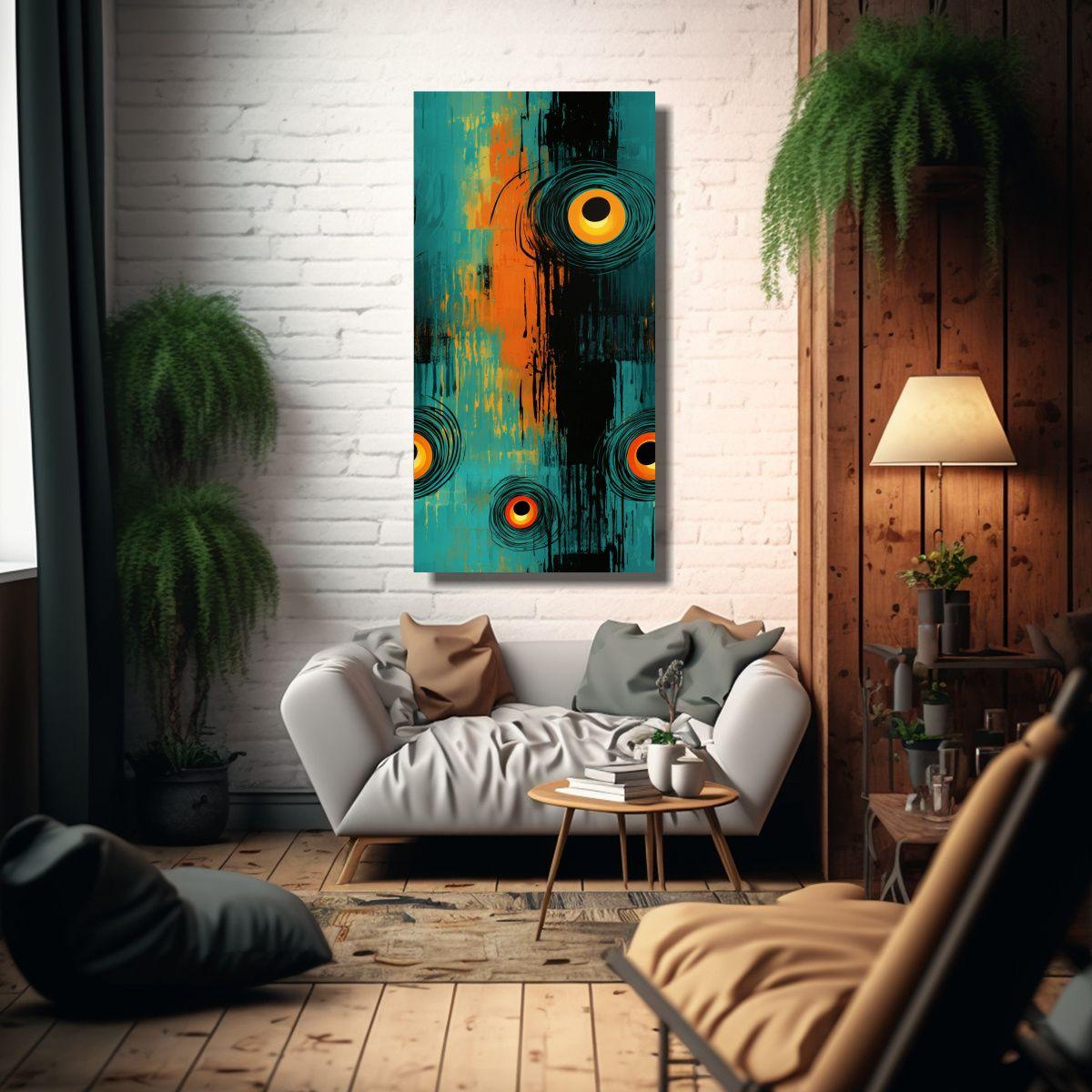 Pintura Abstracta Equilibrio Visual Lienzo Cuadro 80x160cm-2