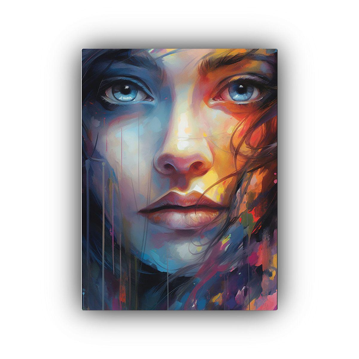 Cuadro Inspiración Colorido Fluido Ojo Errante 30x45cm-0