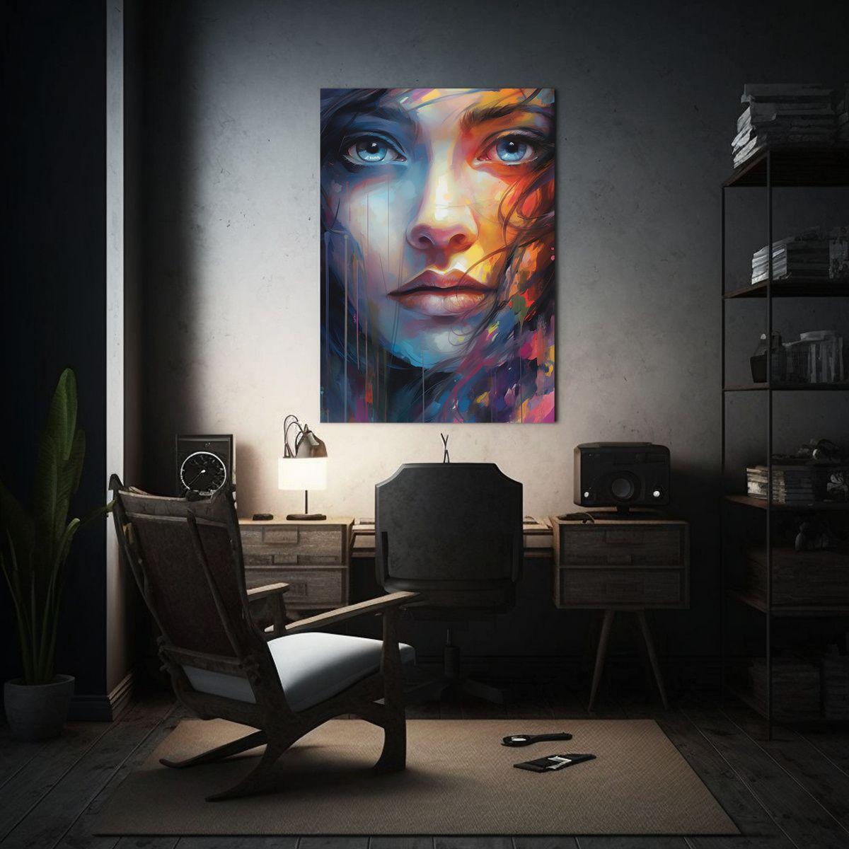 Cuadro Inspiración Colorido Fluido Ojo Errante 30x45cm-2