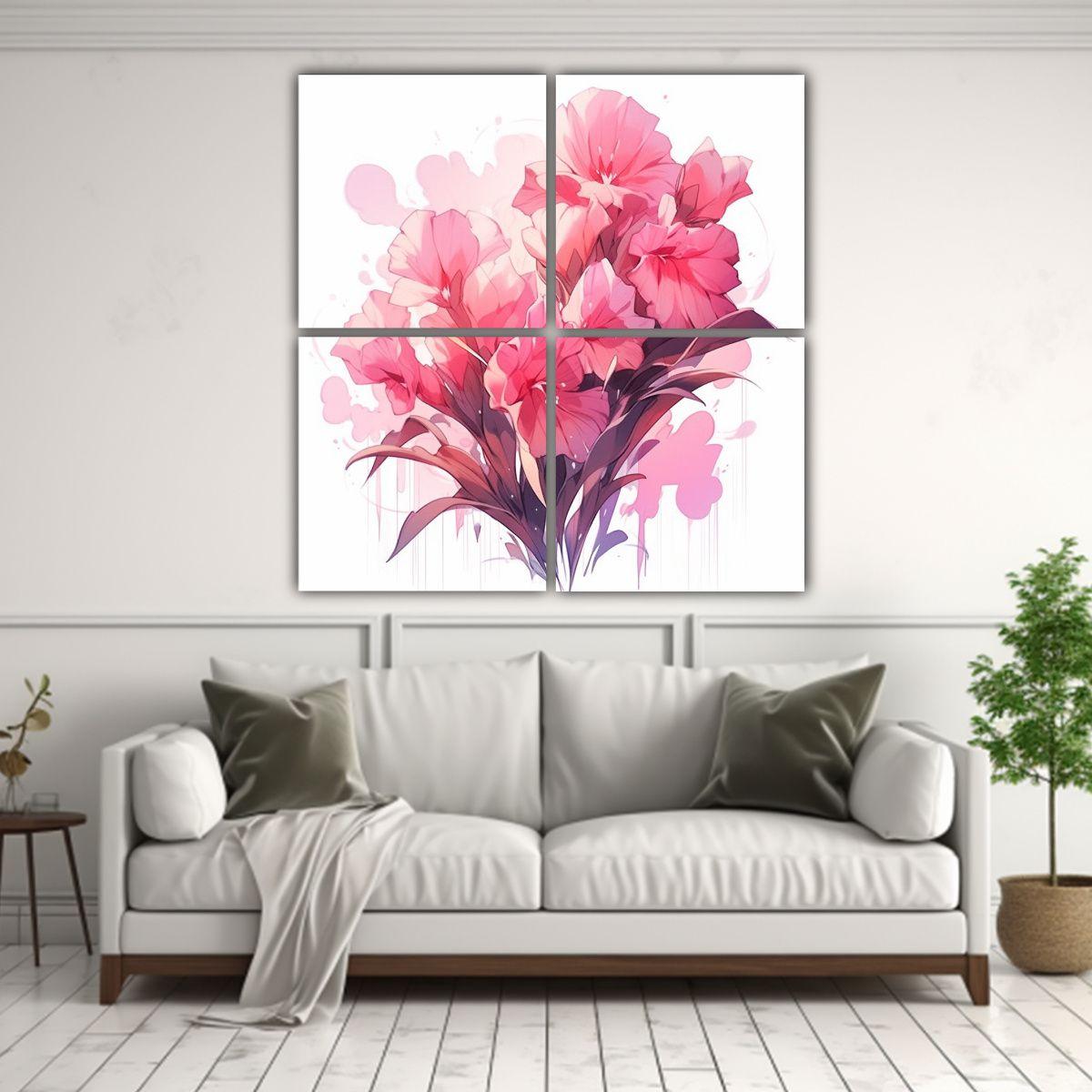 Cuadro Para Comedor Pink Colors Atmosfera Neonoir 60x60 Cm-2