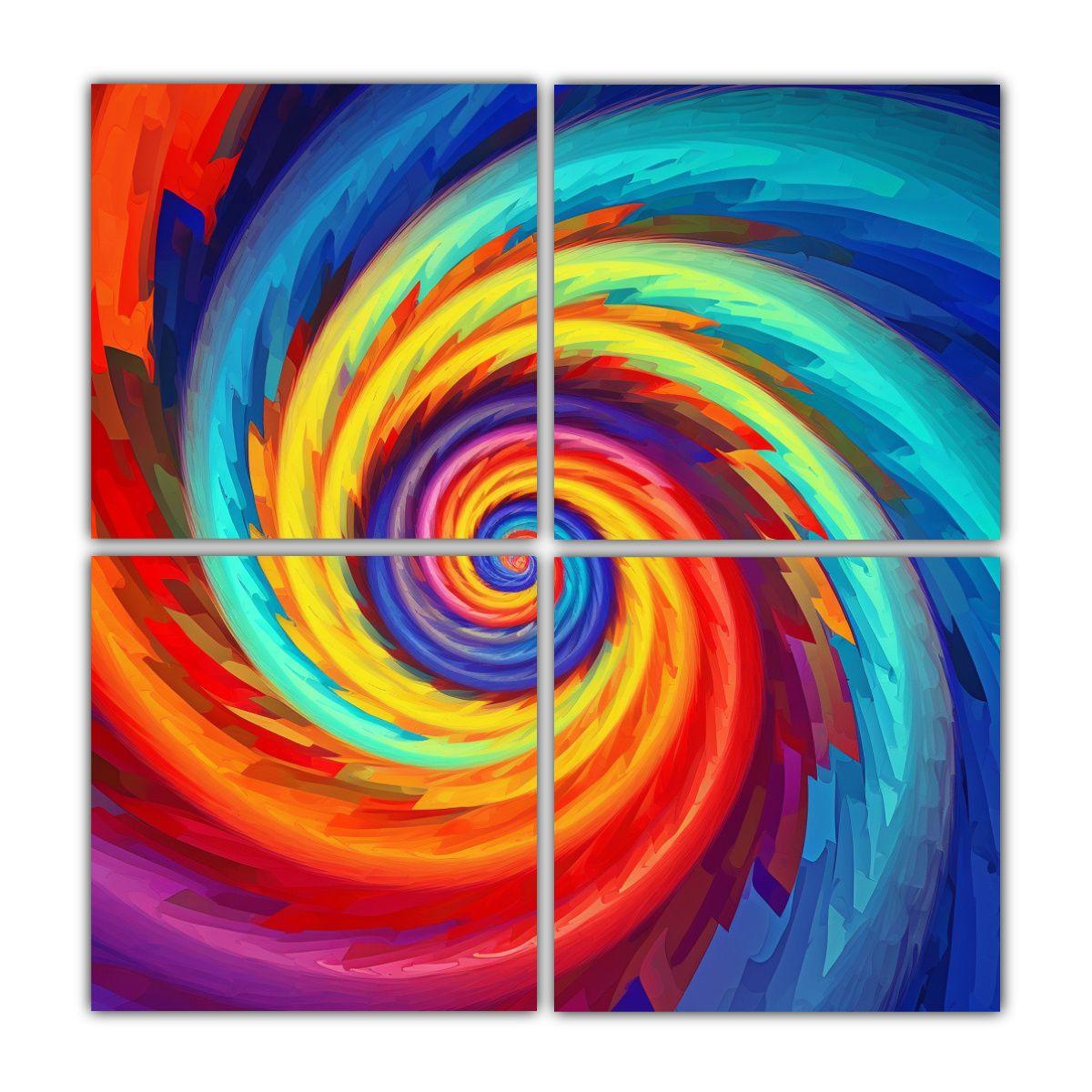 Cuadros Decorativos Hipnóticos En Espiral 100x100 Cm-0