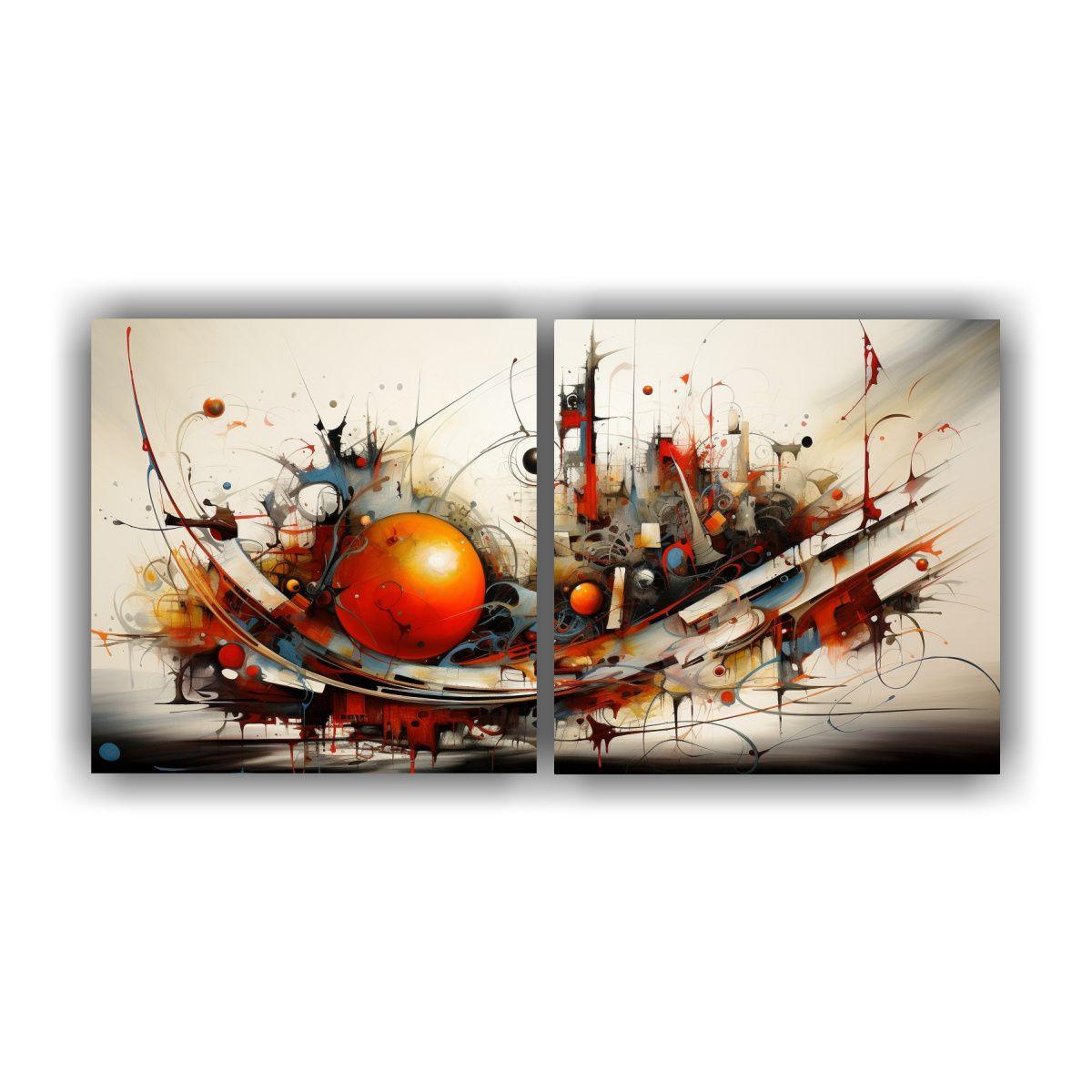 Cuadros Abstractos De Lienzo: Impacto Visual Y 80x40 Cm-0