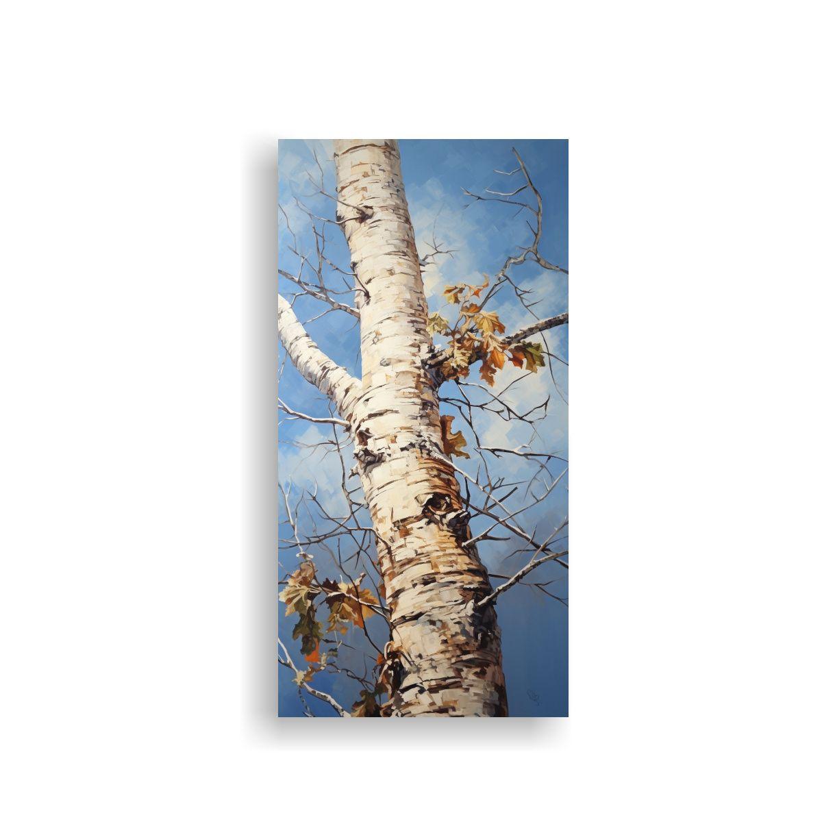 Pintura Abstracta De árbol De Abedul Estilo 60x120cm-0