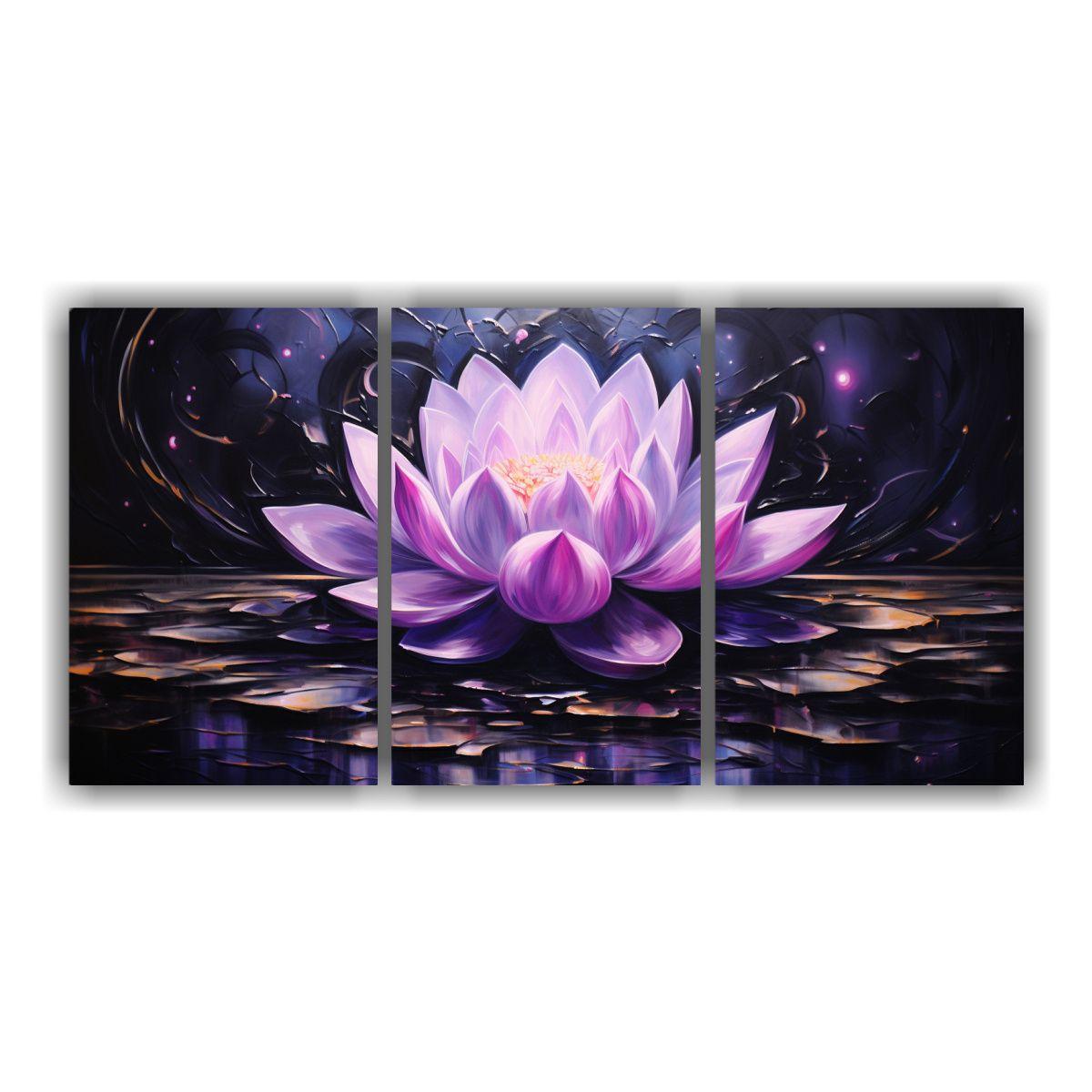 Cuadros Decoración Gama De Colores Lotus Negro 90x45 Cm-0