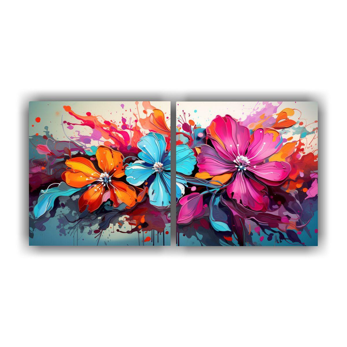 Cuadros De Composición Dinámica Con Colores 120x60 Cm-0