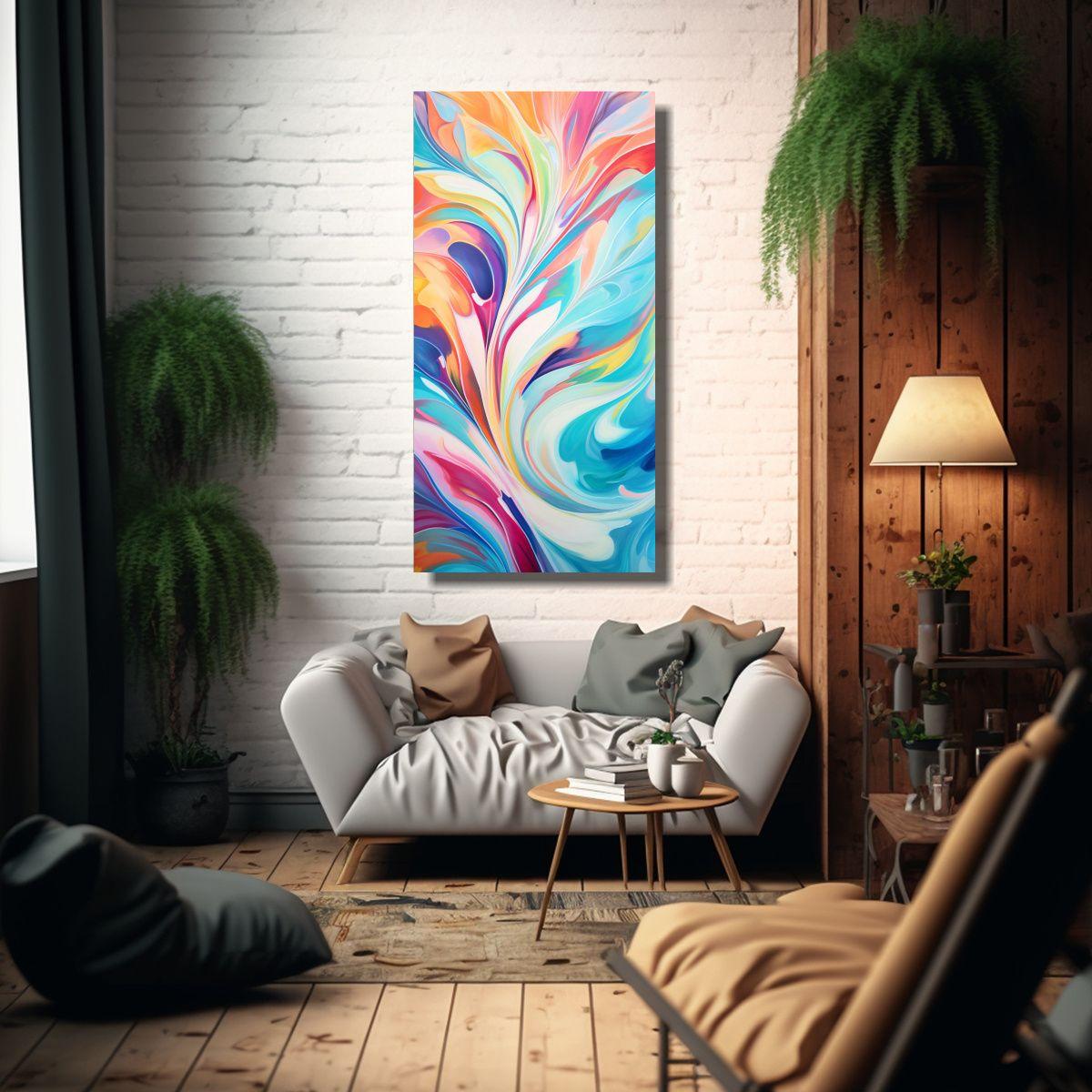 Pintura De Pared Con Patrones Abstractos 20x40cm-2