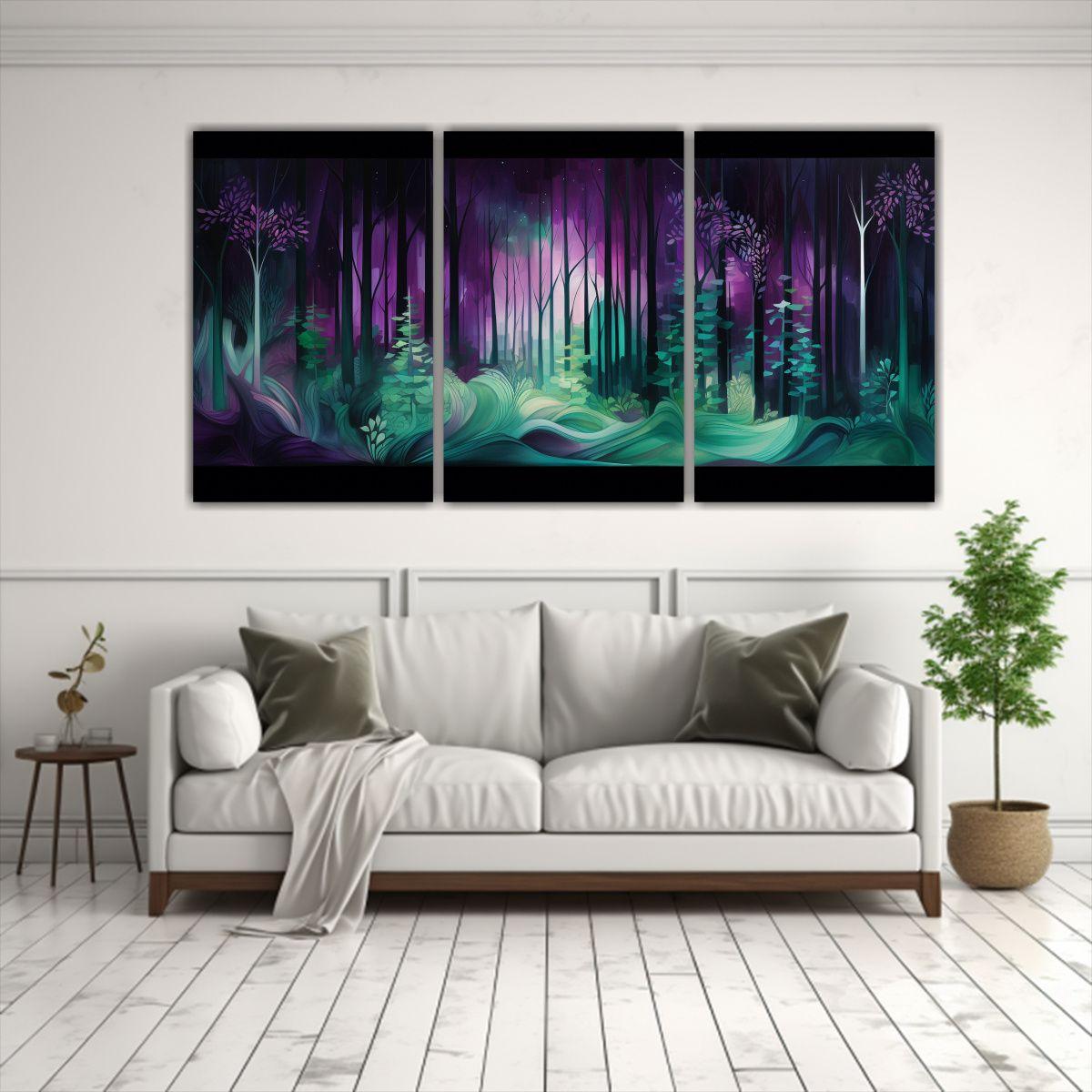 Bosque Encantado: Arte De Pared Abstracto 90x45 Cm-2