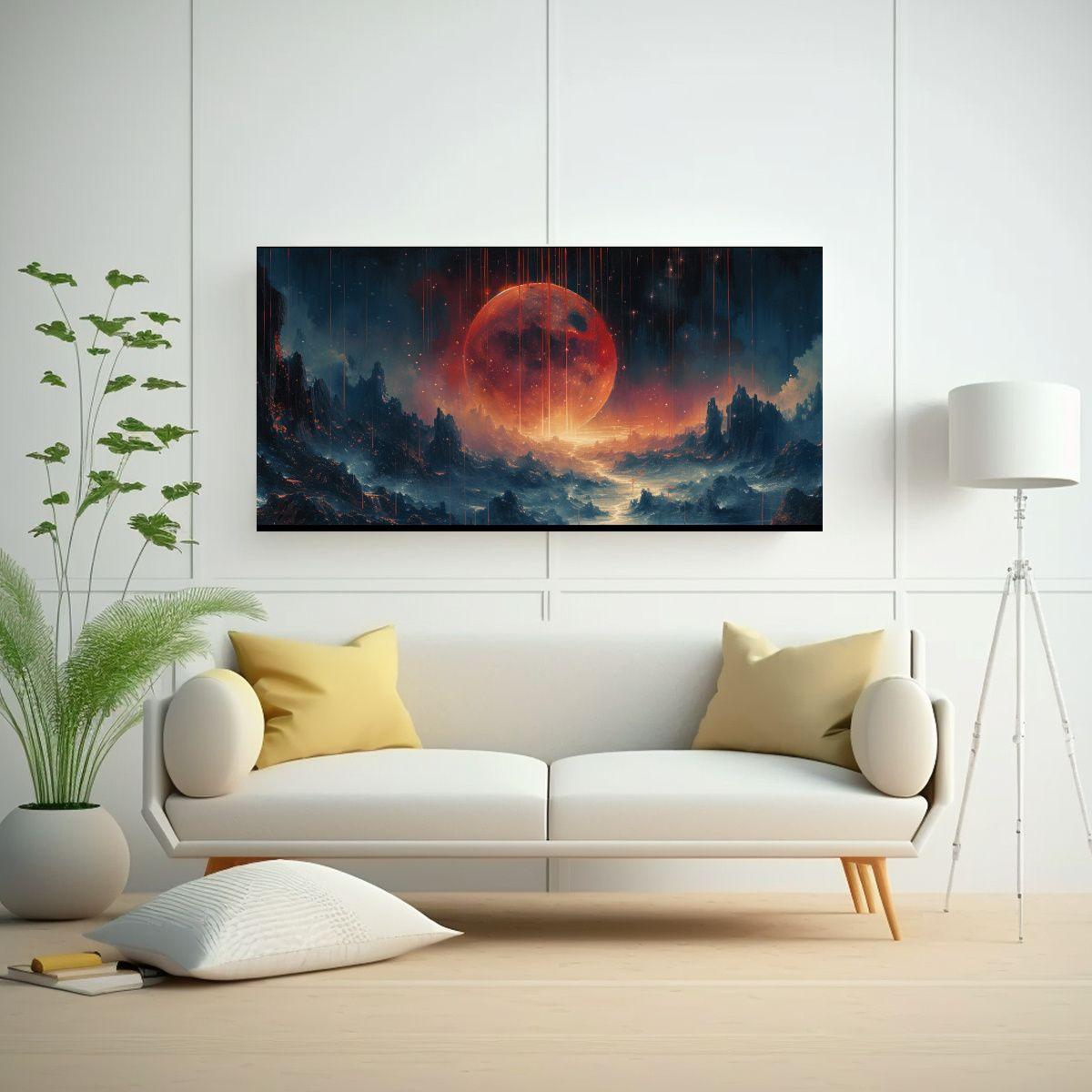 Cuadro Decorativo Estilo Galería: Cielo Negro 60x30cm-2