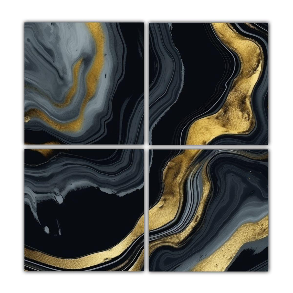 Lienzos De Tela Expresión Elegante Abstracto, 120x120 Cm-0