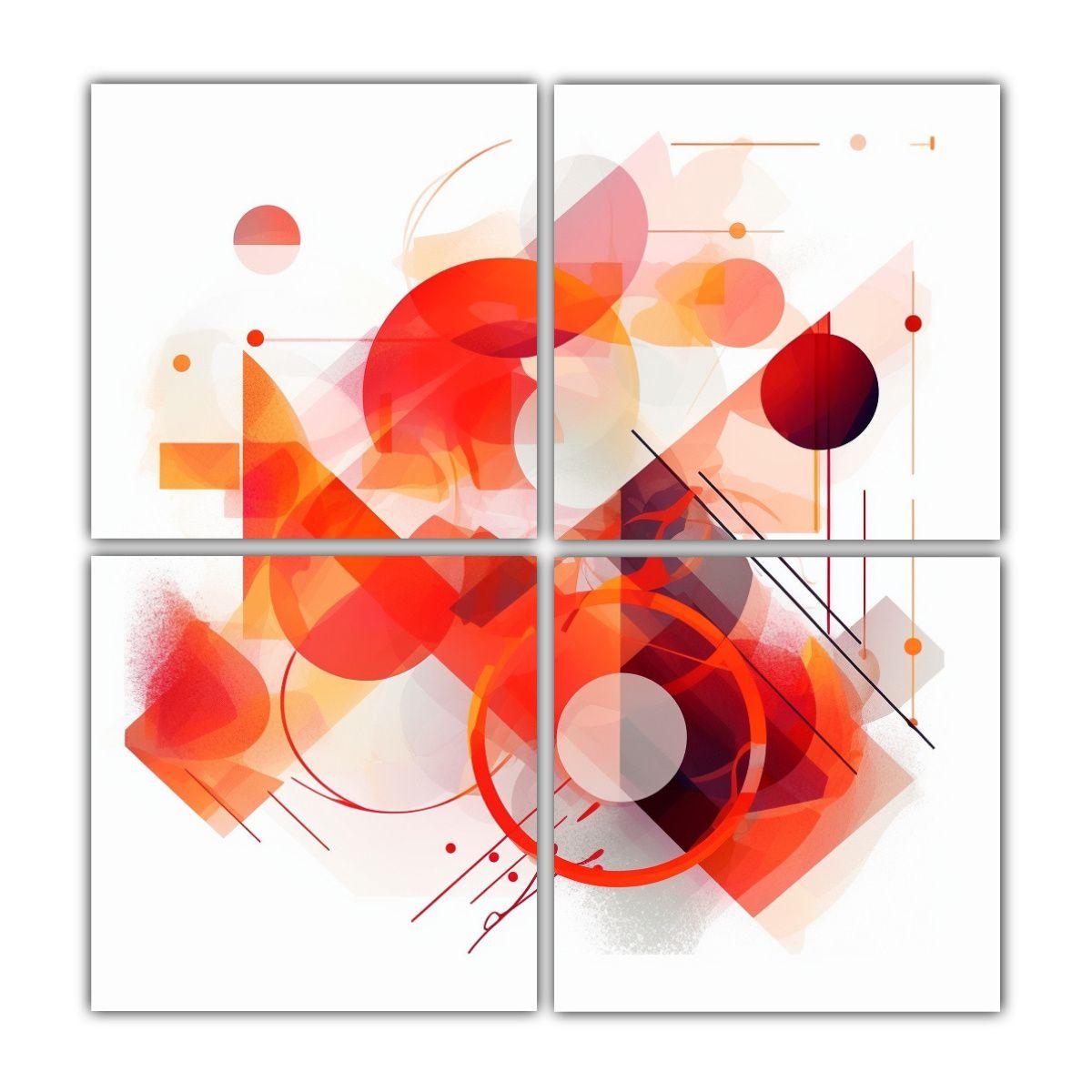 Pinturas De Decoración Abstracta Con Figuras 160x160 Cm-0