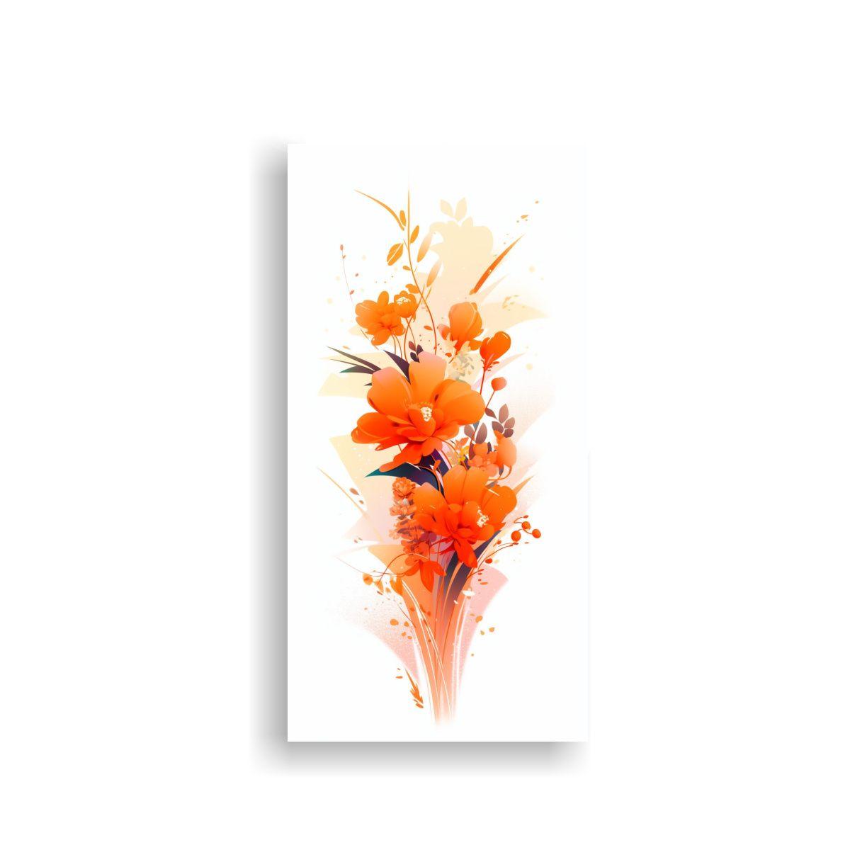 Lienzo Tela Tonos Hogar Deco Blanco Y Naranja 80x160cm-0