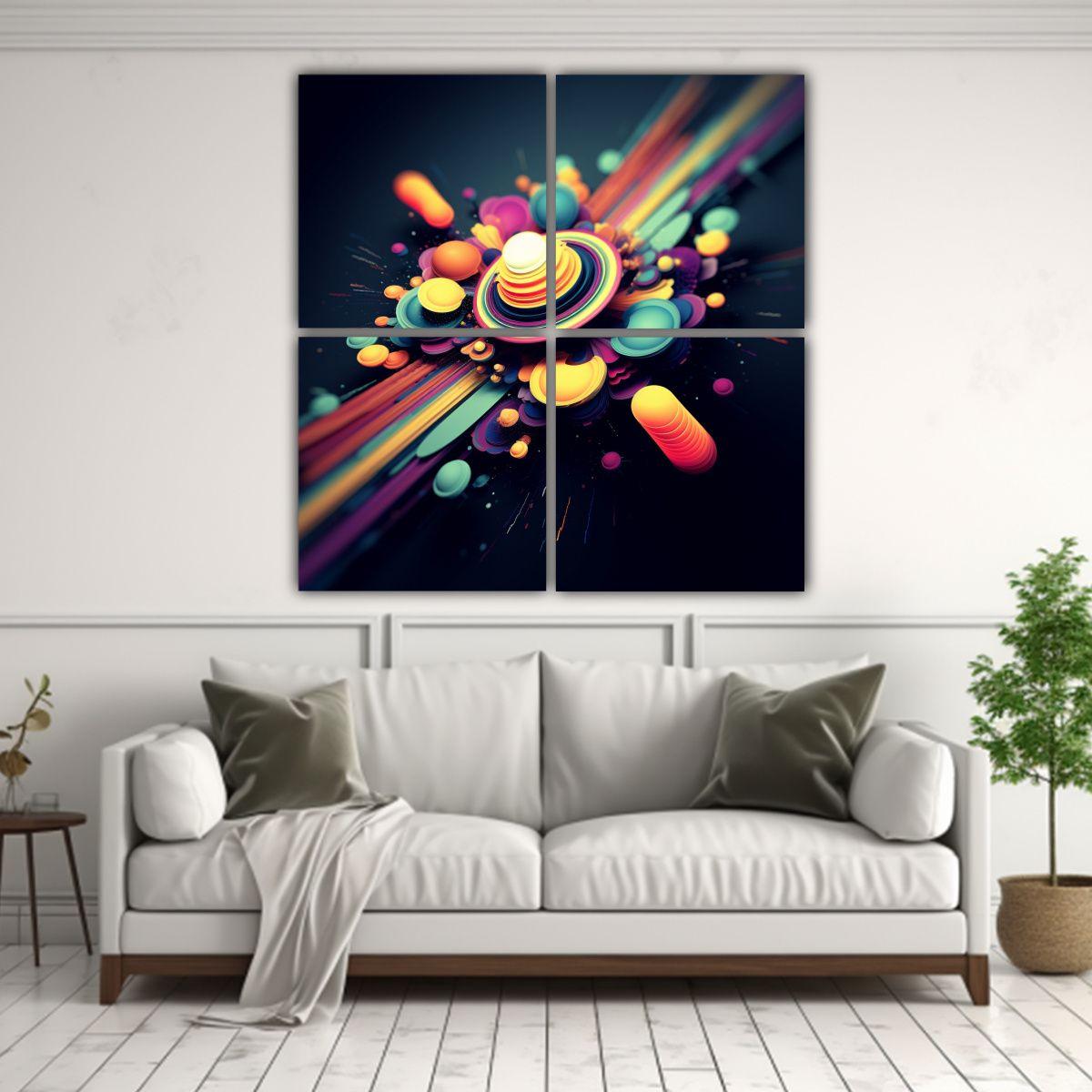 Cuadros Modernos De Reflejo Para Decoración 180x180 Cm-2