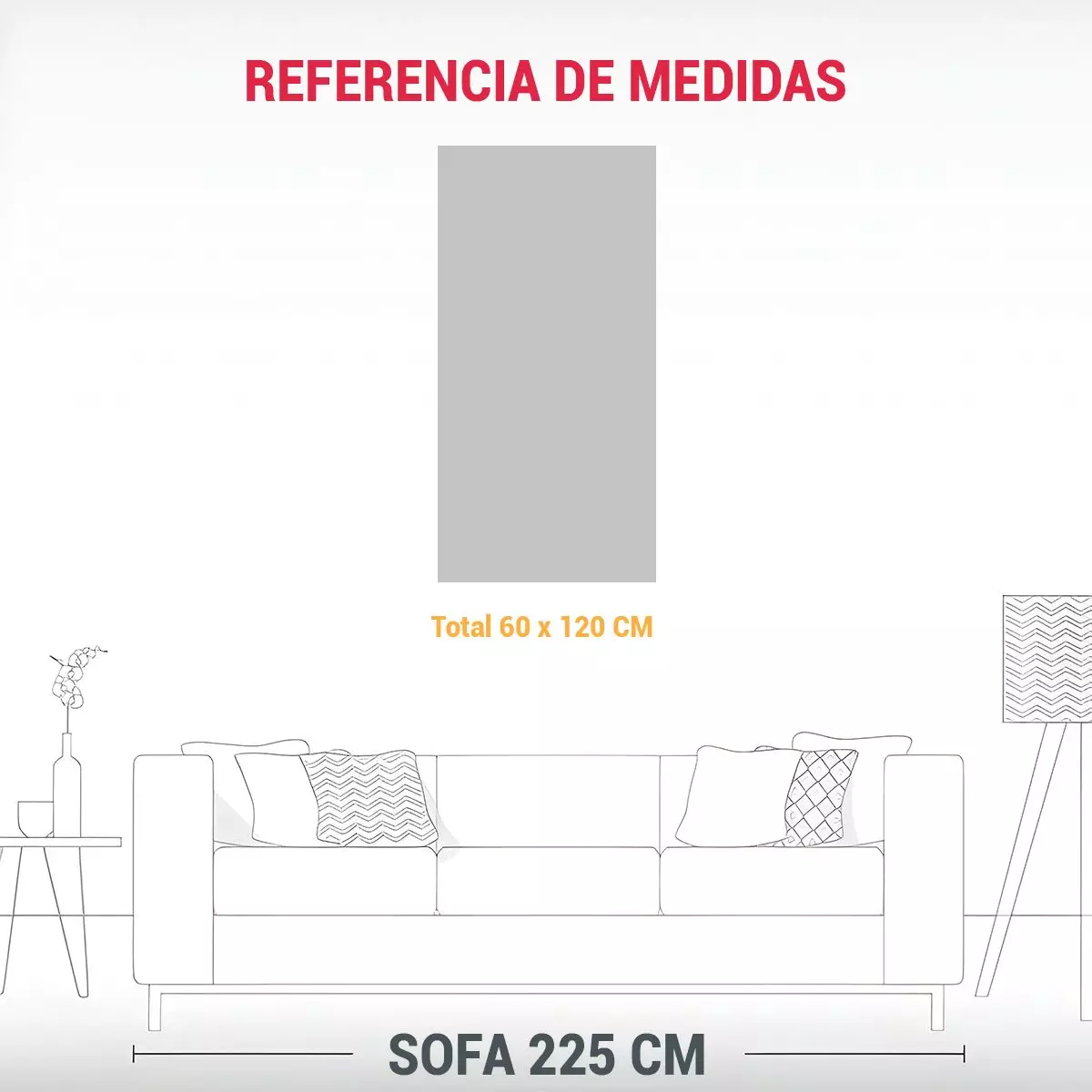 Lienzo Abstracto ATMJD87953 Con Gama De Colores 60x120cm-1