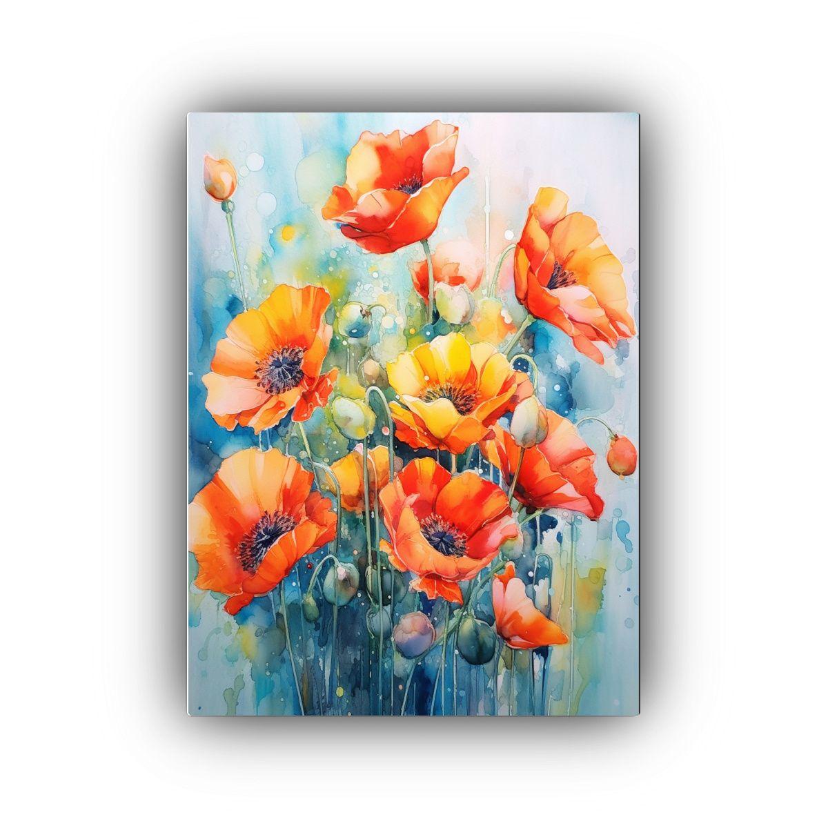 Lienzo Fotografía Flores Pintura Acuarela 40x50cm-0