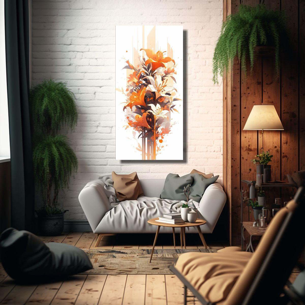 Cuadros Decorativos Hermoso Interiores Con Tonos 60x120cm-2
