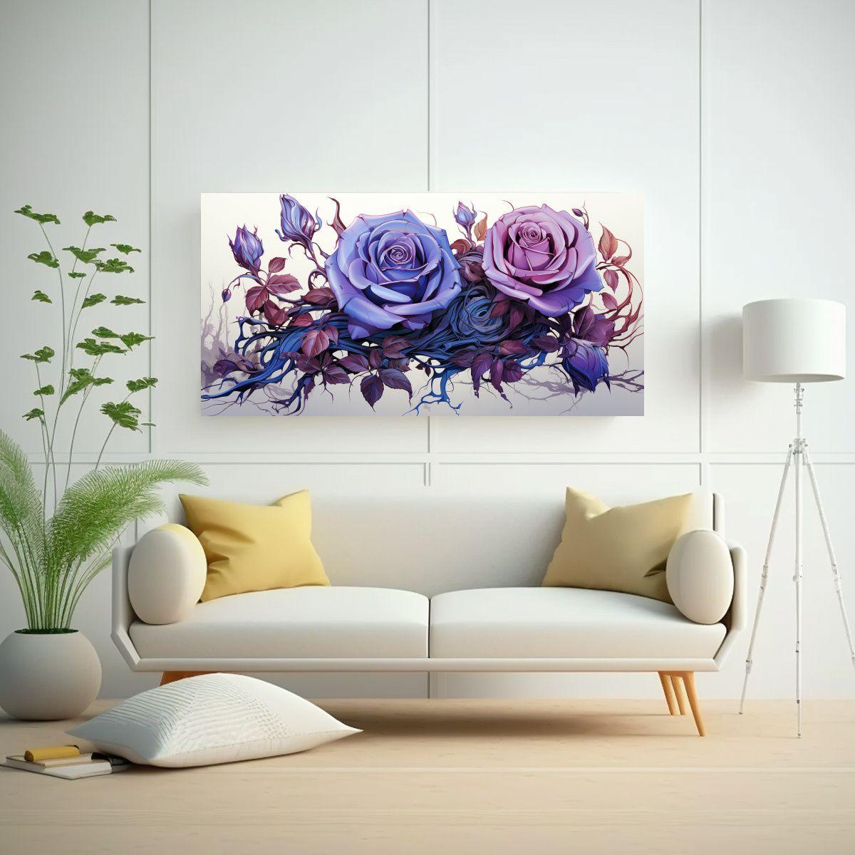 1 Pieza Pintura Decorativa De Rosa Venenosa En 120x60 Cm-2