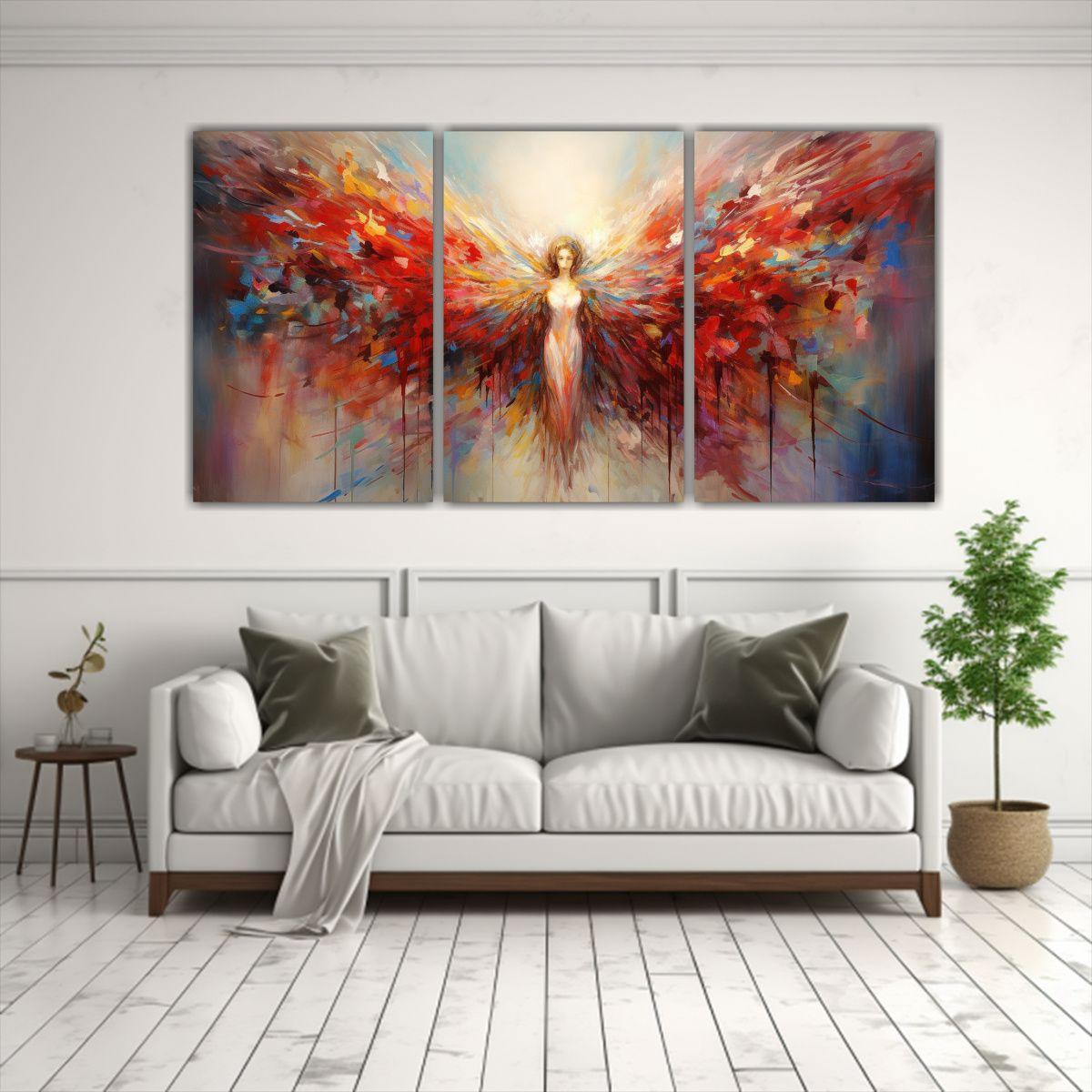 Pinturas Abstractas De ángeles Como Regalo 90x45 Cm-2