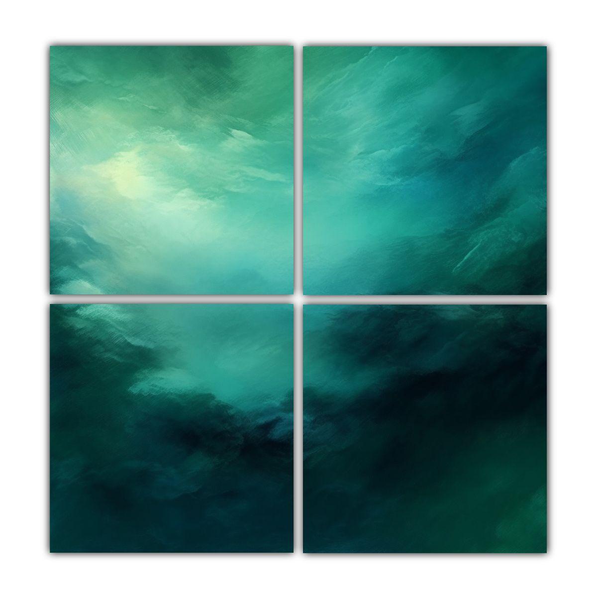 Cuadros Decorativos Para Oficina: Cielo Verde 200x200 Cm-0
