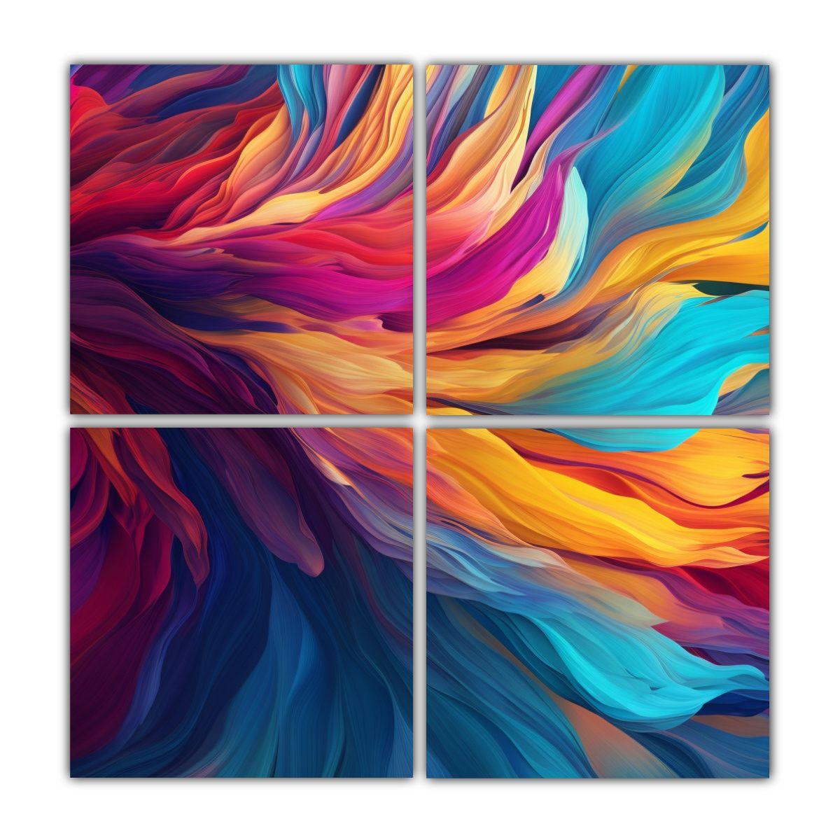 Pinturas Coloridas Para La Habitación Cuadrada 140x140 Cm-0