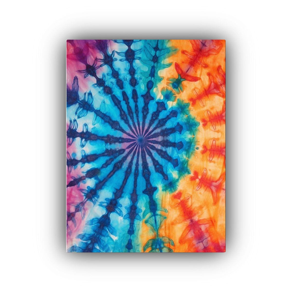 Pintura Decorativa En Lienzo Con Patrón Colorido De Tyedye  40x60cm-0