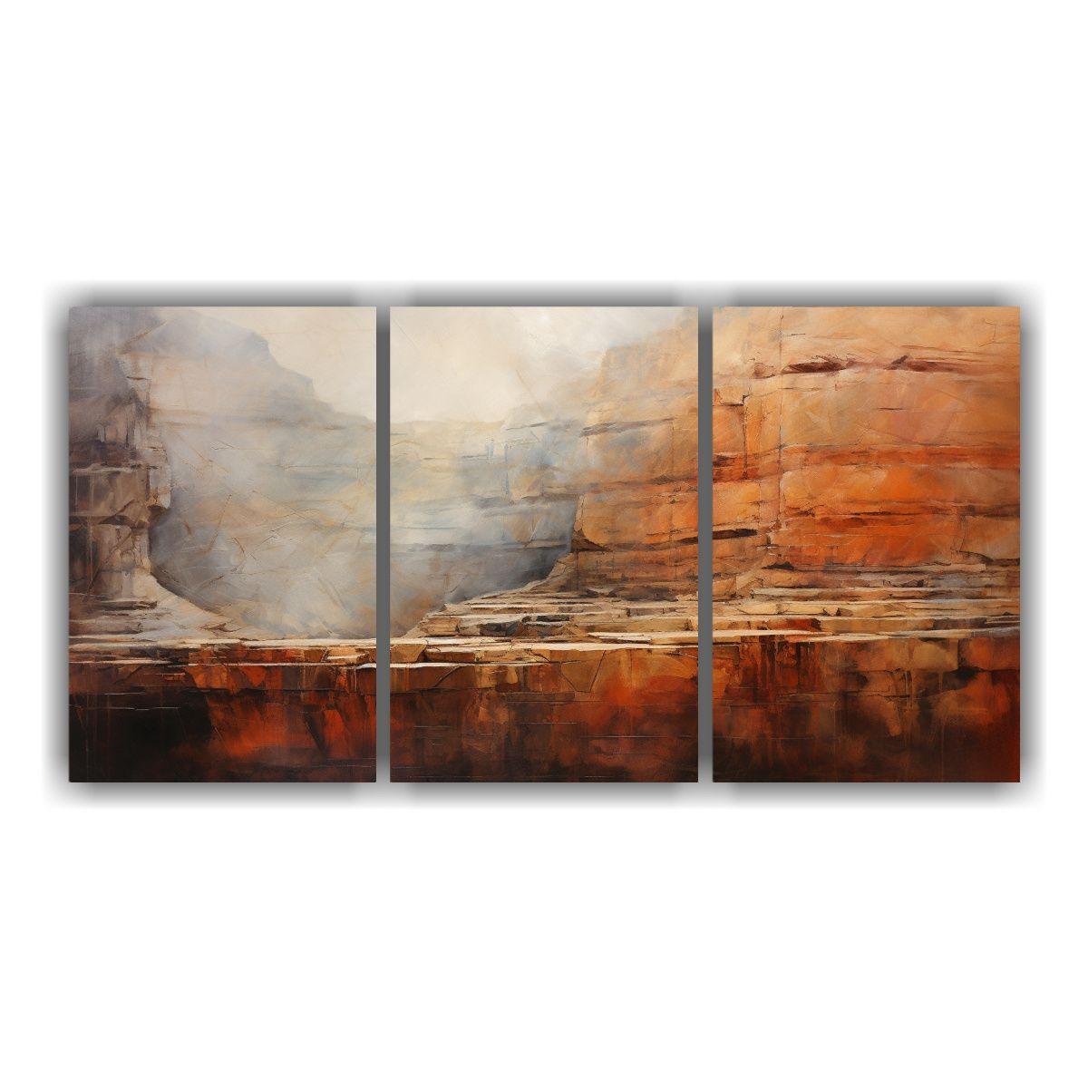 Pintura Abstracta Con Finas Líneas En Tonos 180x90 Cm-0