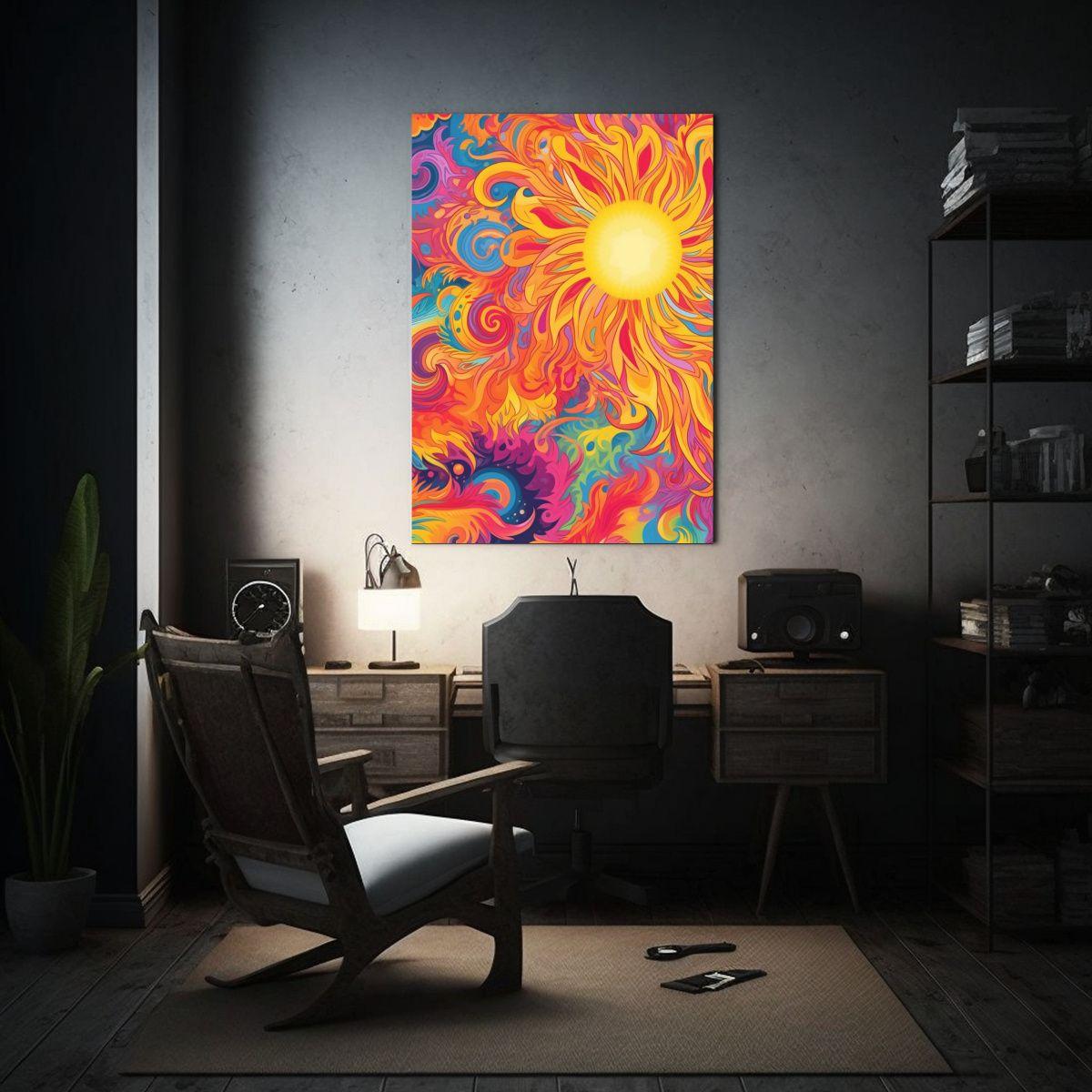 Patrón Tela Arte Pintura Inspirador Decoración Liénzo Tem 50x65cm-2