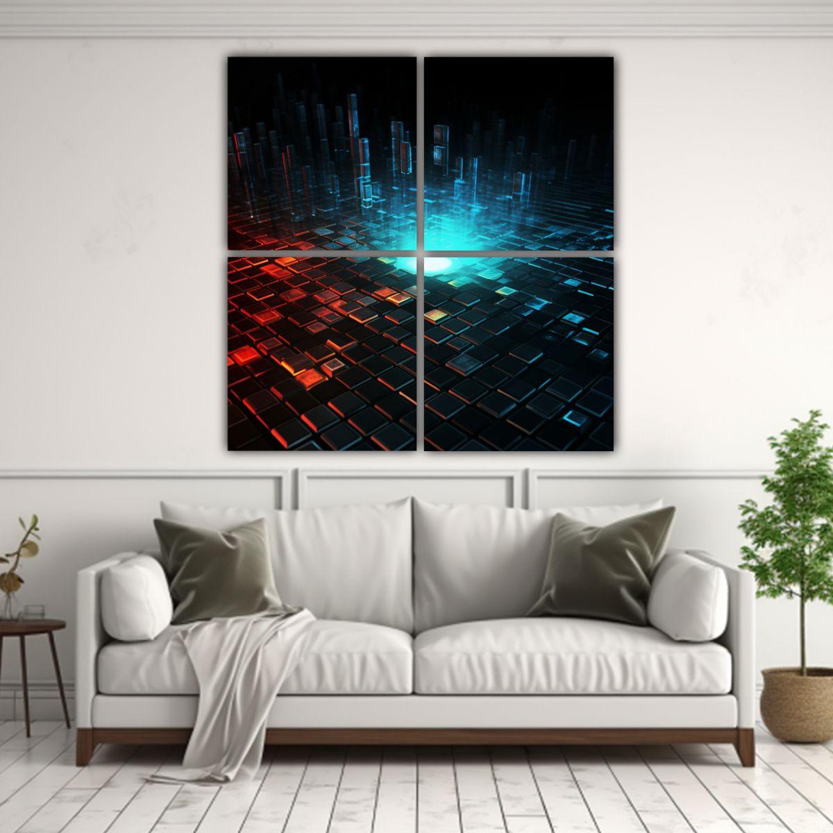 Cuatro Telas En Bastidor Tela Sublimada Regalo 80x80 Cm-2