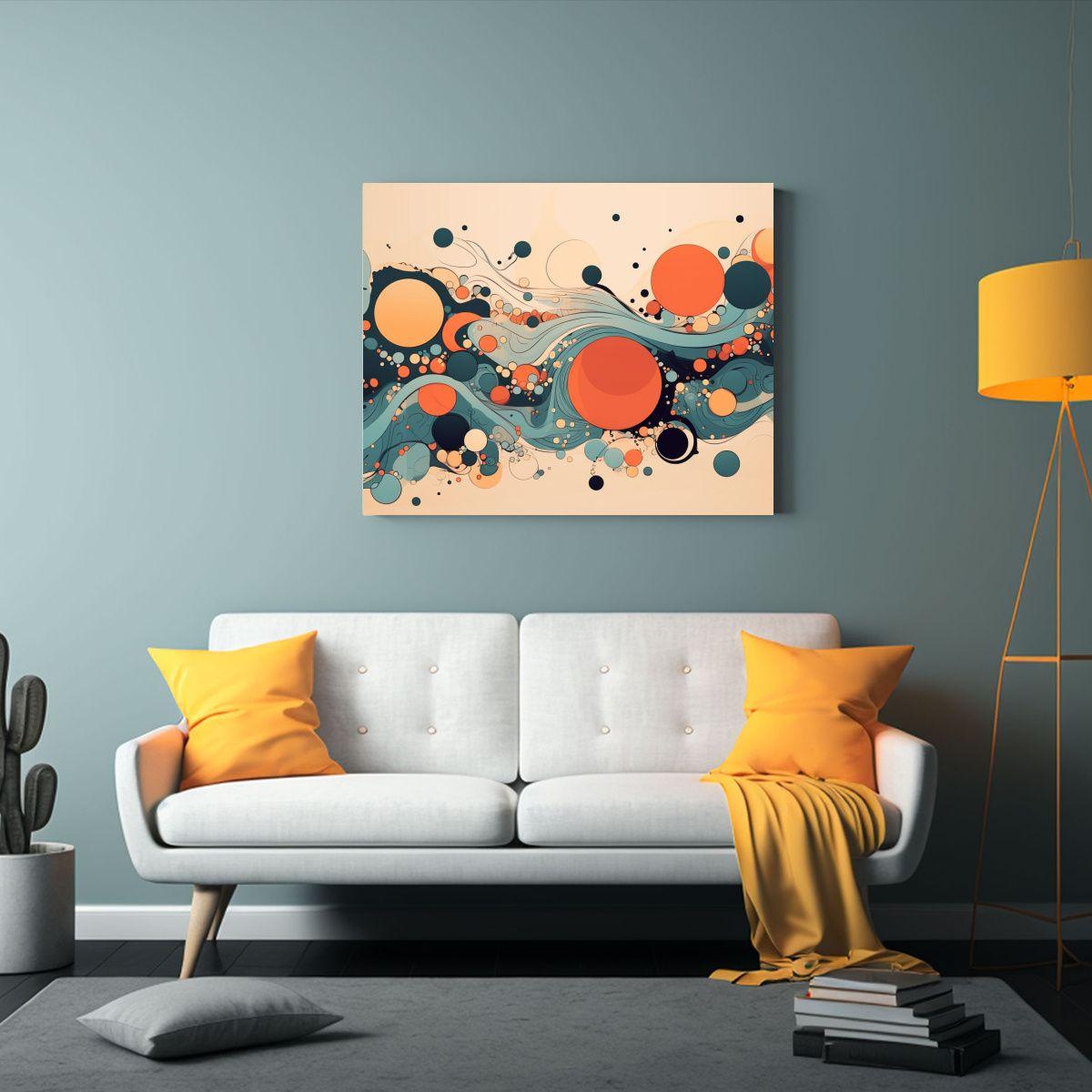 Arte Abstracto Elegante Con Inspiración Rica En Lienzo. 30x20cm-2