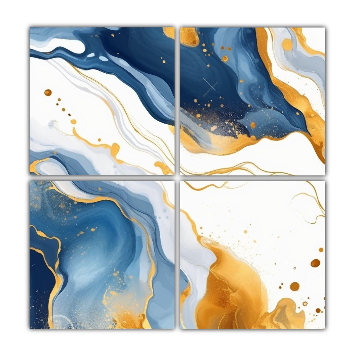 Pinturas Decorativas De Cuatro Cuadros Con Tema 100x100 Cm-0