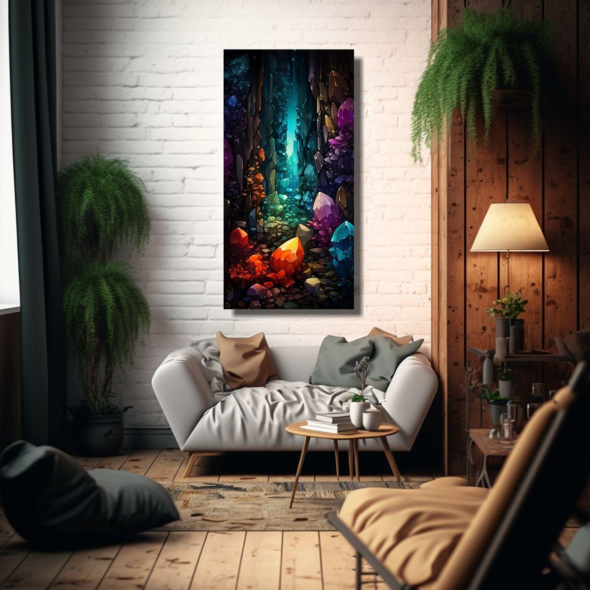 Piedras De Colores Para Interiores Estilo Pinturas 70x140cm-2