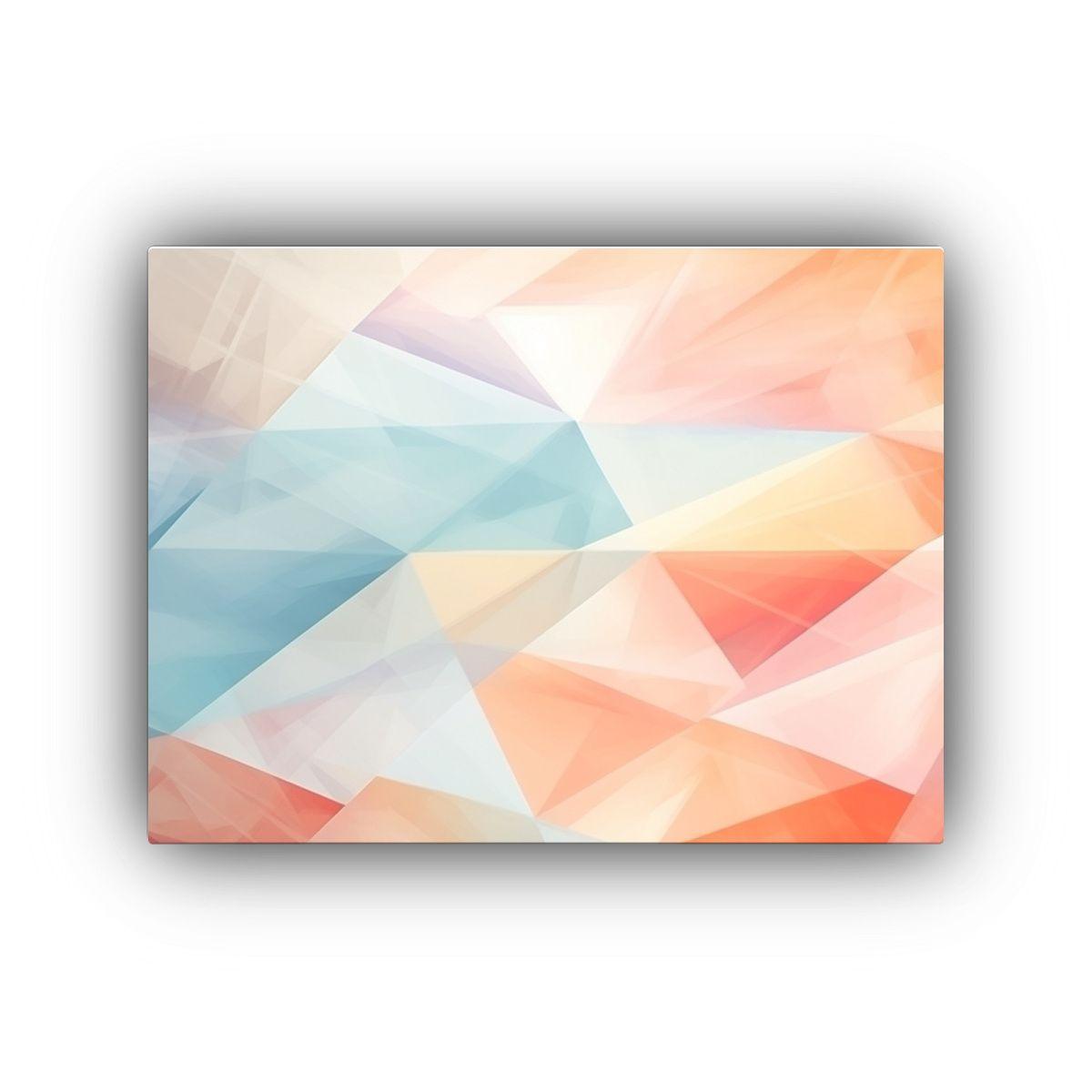 Cuadro Tema Expresividad En Tonos Pastel Sobre Fondo Blanco 50x40cm-0