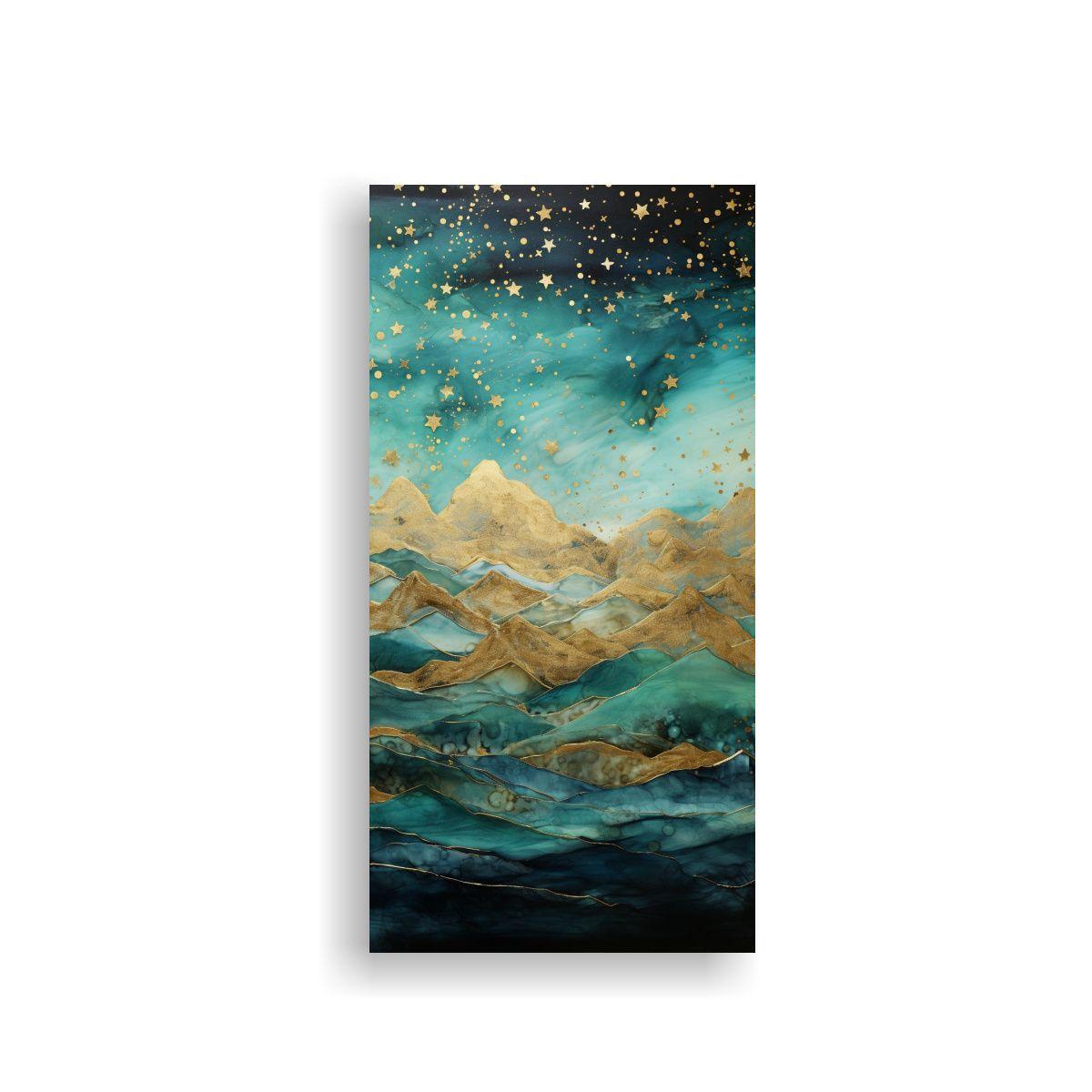 Paisaje Montañoso Lineal Con Estilo Elegante Y 30x60cm-0