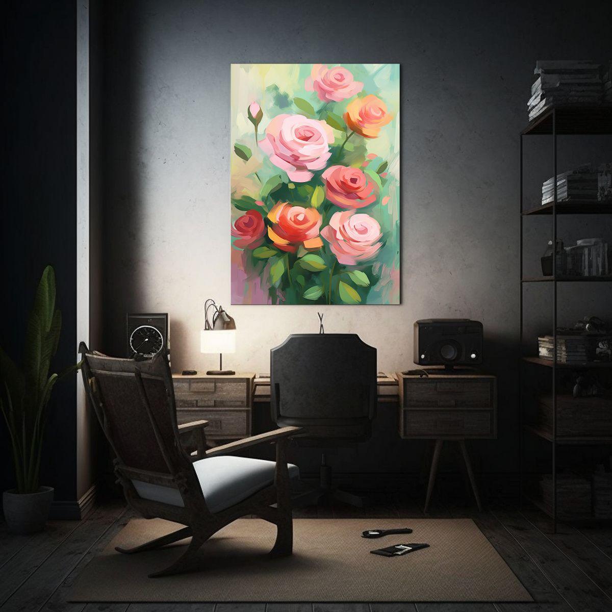 Cuadro Hermoso De Rosas Cae Del Cielo 40x50cm-2