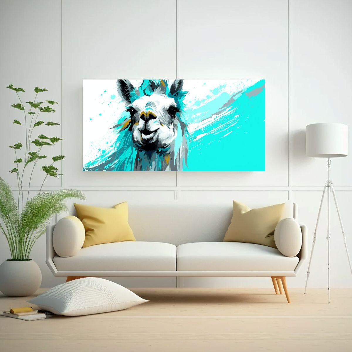 Mural De Pared Patrón Intenso Llama En Colores Pa 100x50cm-2