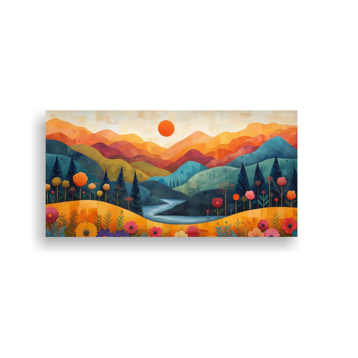 Cuadro Moderno De Paisaje Natural Fantástico 40x20cm-0