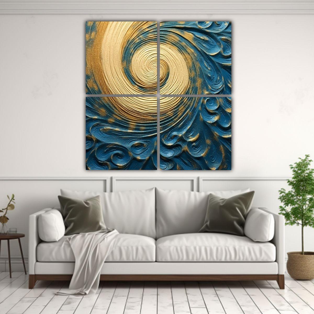 Pinturas Decorativas De Composición Alegre En 140x140 Cm-2