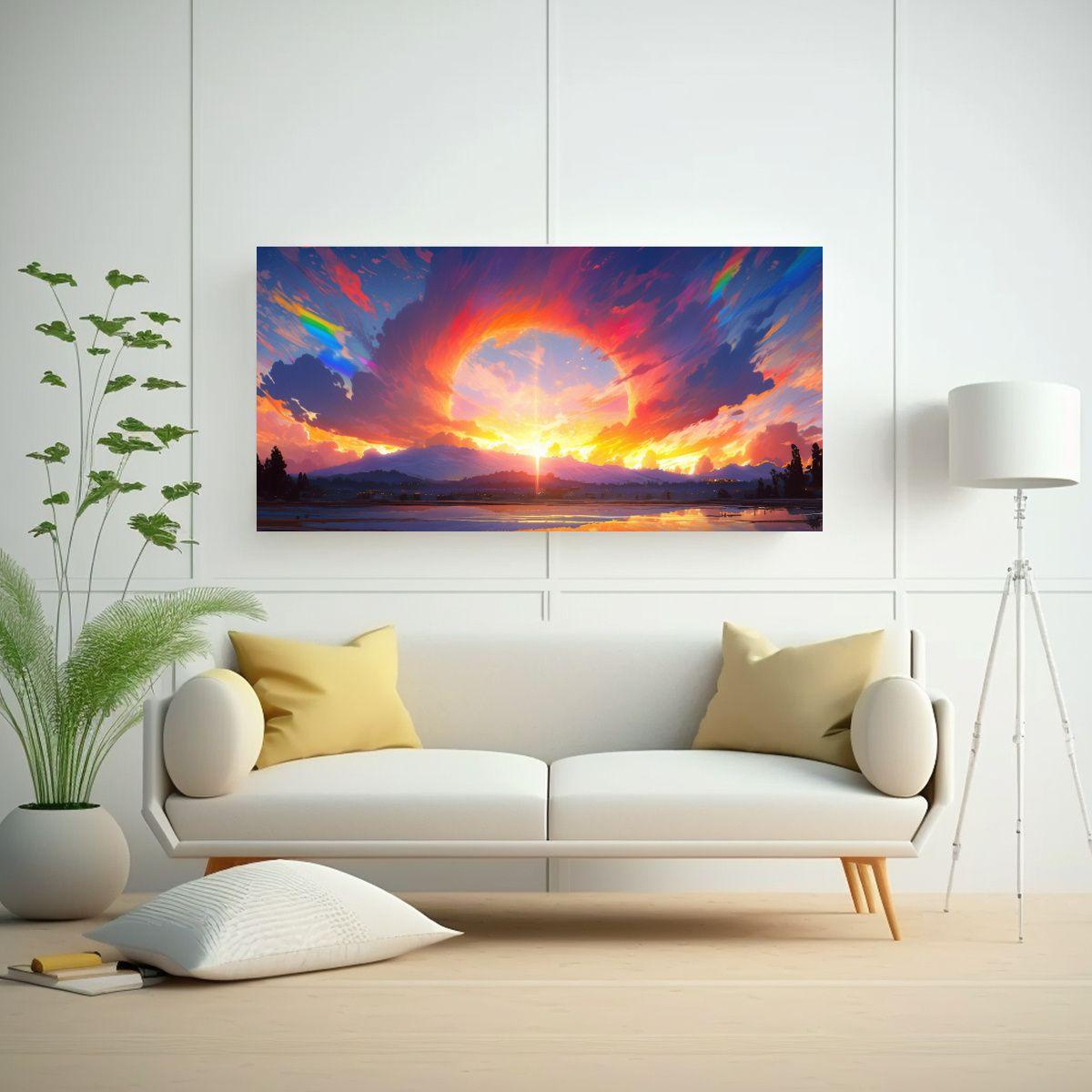 Pinturas Decorativas De Finas Líneas Para Cuarto  100x50cm-2