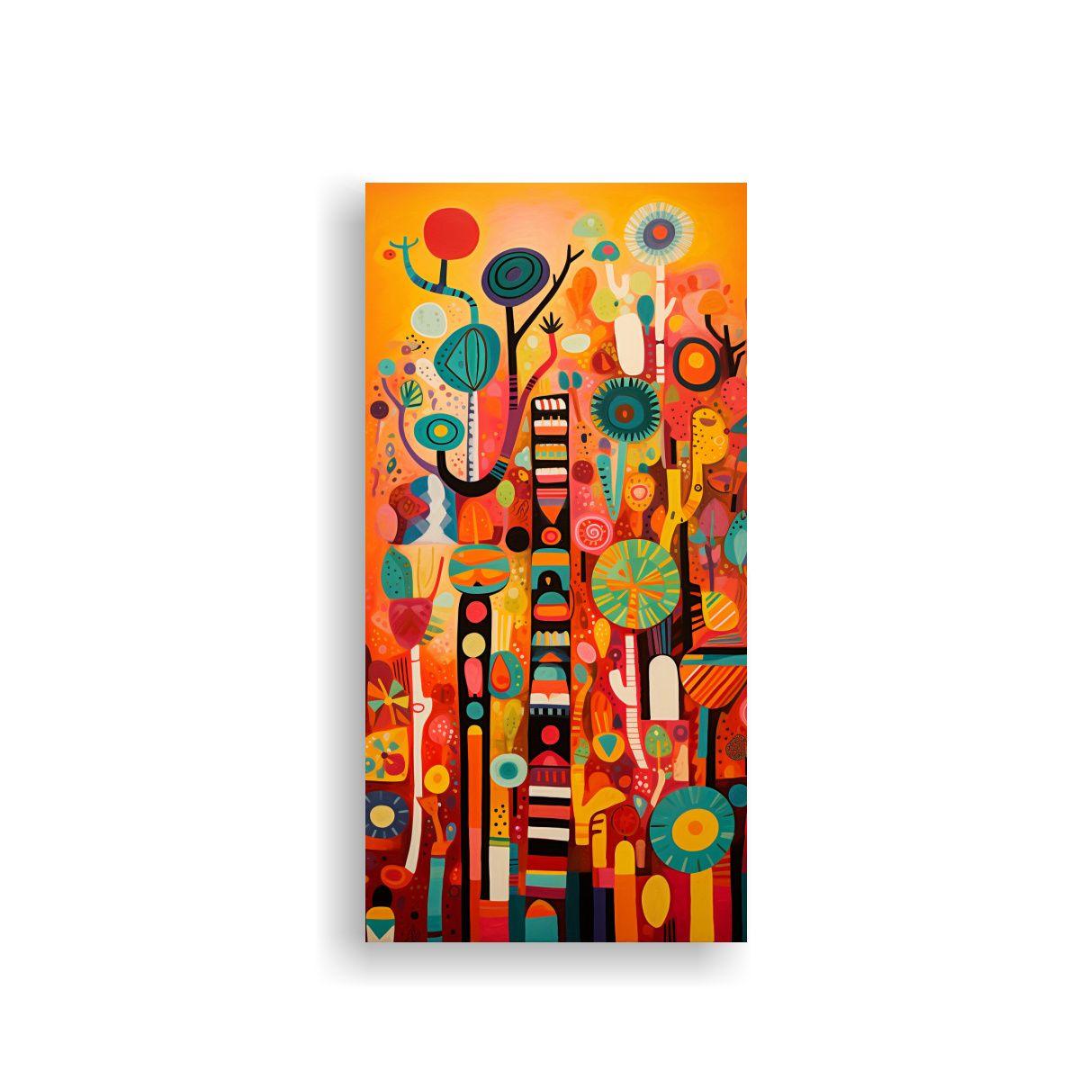 Pintura Abstracta Para Decoración En Cuarto: 60x120cm-0