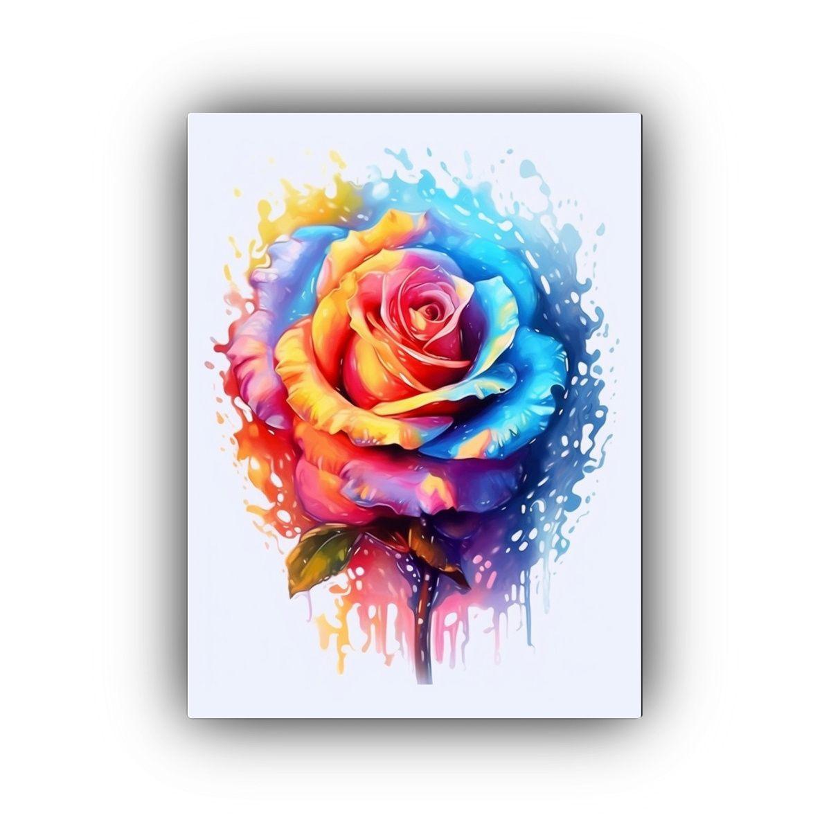 1 Cuadro Líneas Alegres Rosa Arcoíris Cuadroes 30x40 Cm-0