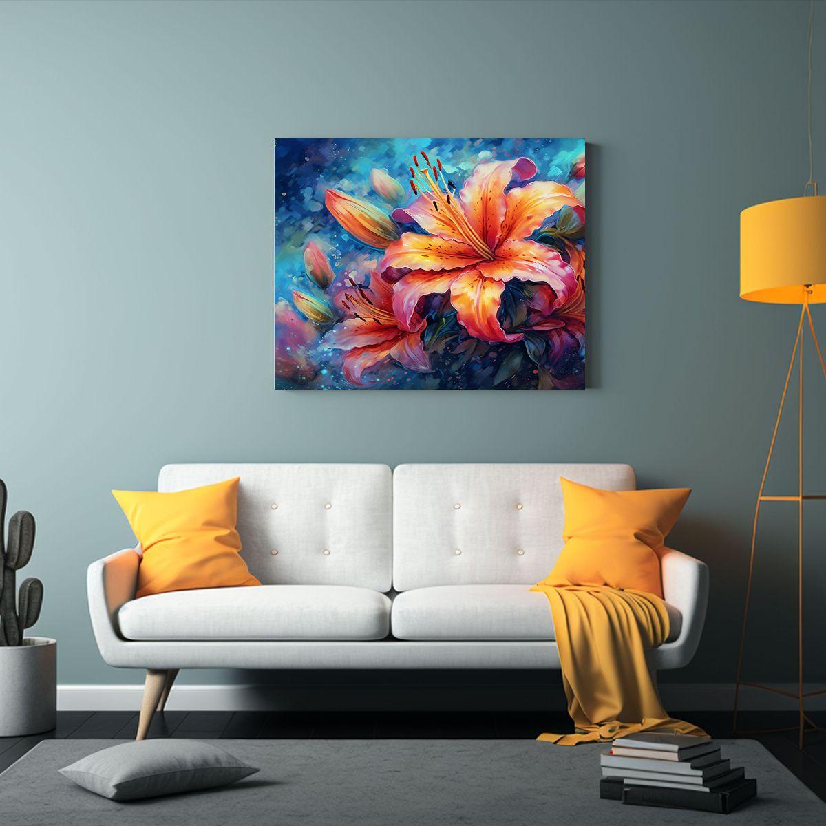 Lienzo Hermoso Naturaleza Viva Pintura Acuarela Impresionist 30x20cm-2