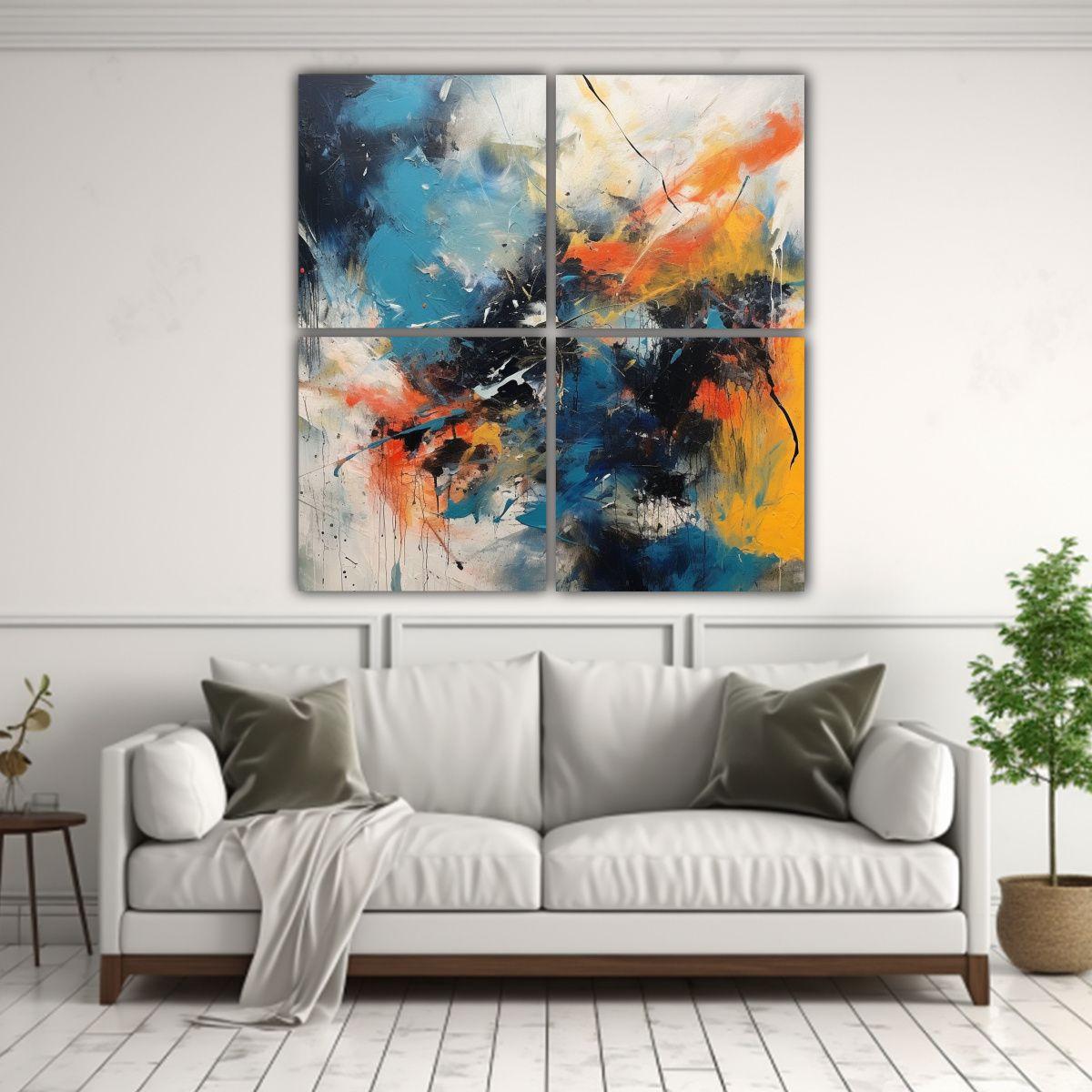Cuadro De Pared Abstracto Gamer Hermoso 60x60 Cm-2