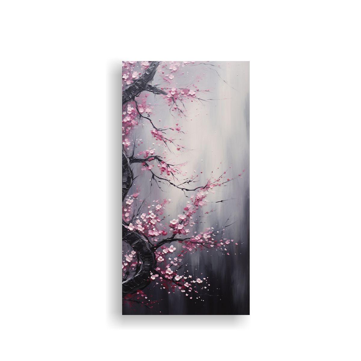 Pintura En Lienzo De Cerezos Negros, Decoración 80x160cm-0