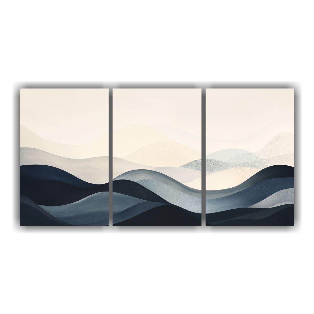 Conjunto De 3 Telas En Bastidor Tema Estilo 150x75 Cm-0