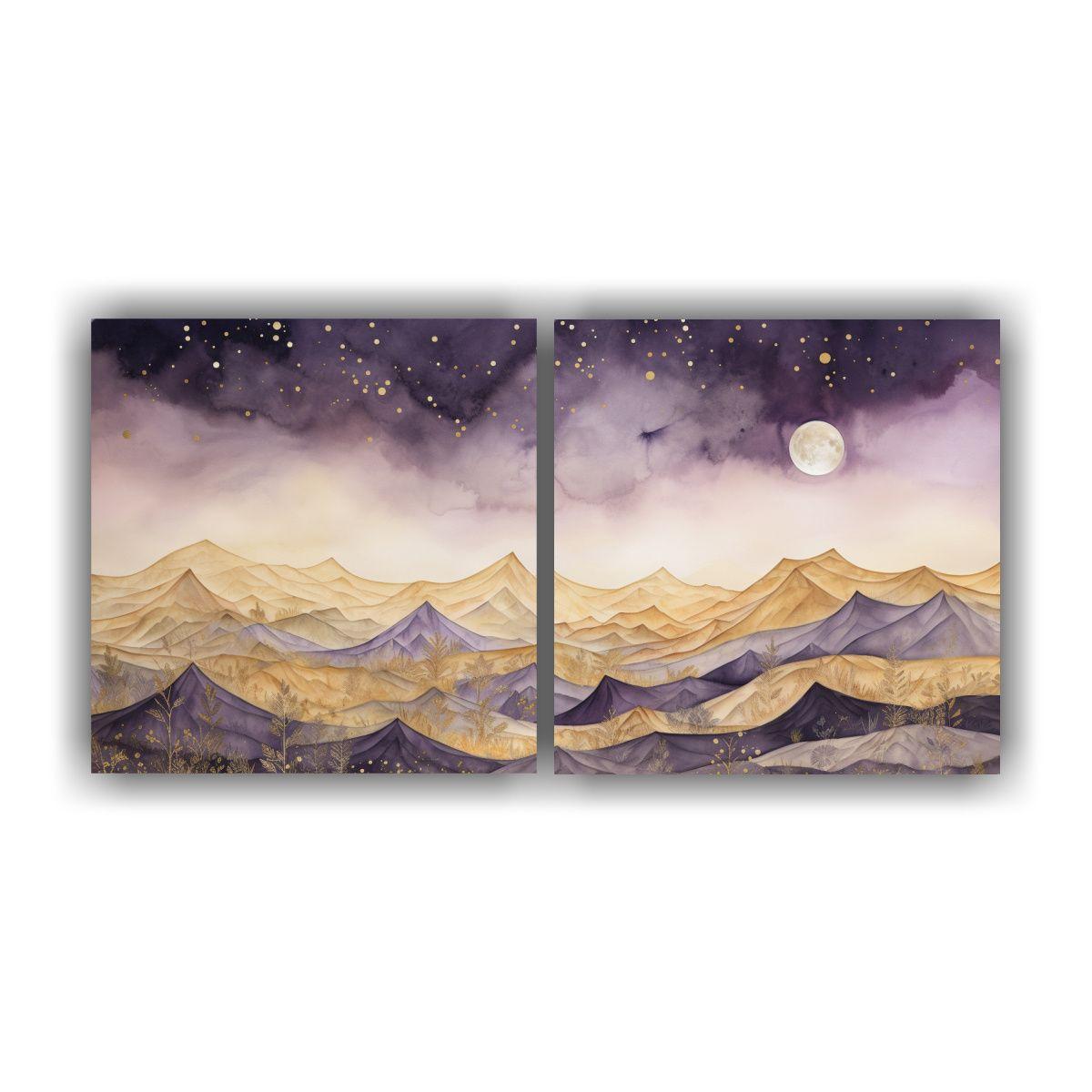 Paisaje De Montaña Con Estilo Elegante, Pinturas 80x40 Cm-0