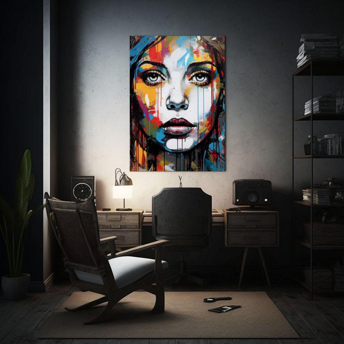Pintura Decorativa De Finas Líneas Resistentes Con Famosos  40x50cm-2
