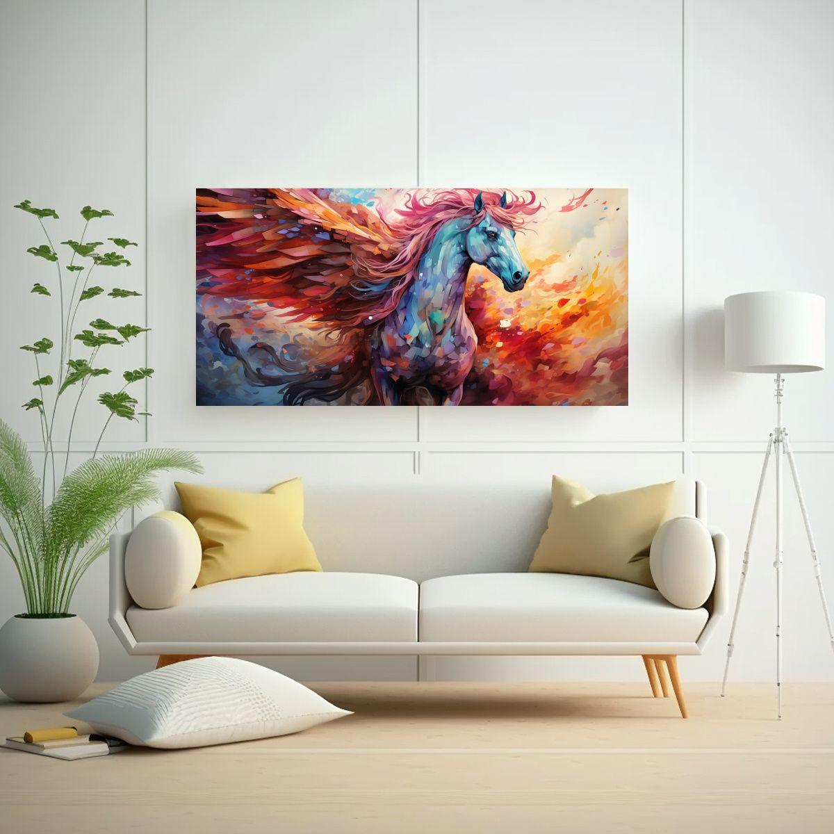 Pintura Horizontal Duradera Estilo Acuarela 140x70cm-2