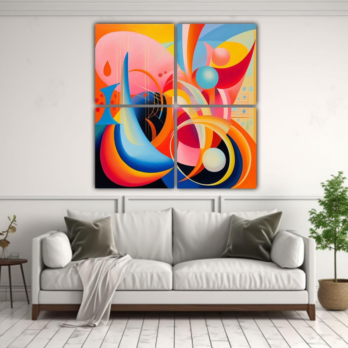 Pinturas Decorativas De Dormitorio Con 60x60 Cm-2